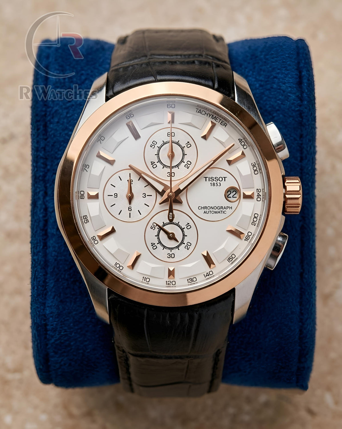(OS)π·β¬οΈβ Tissot leather black dual tone white (TSL8)