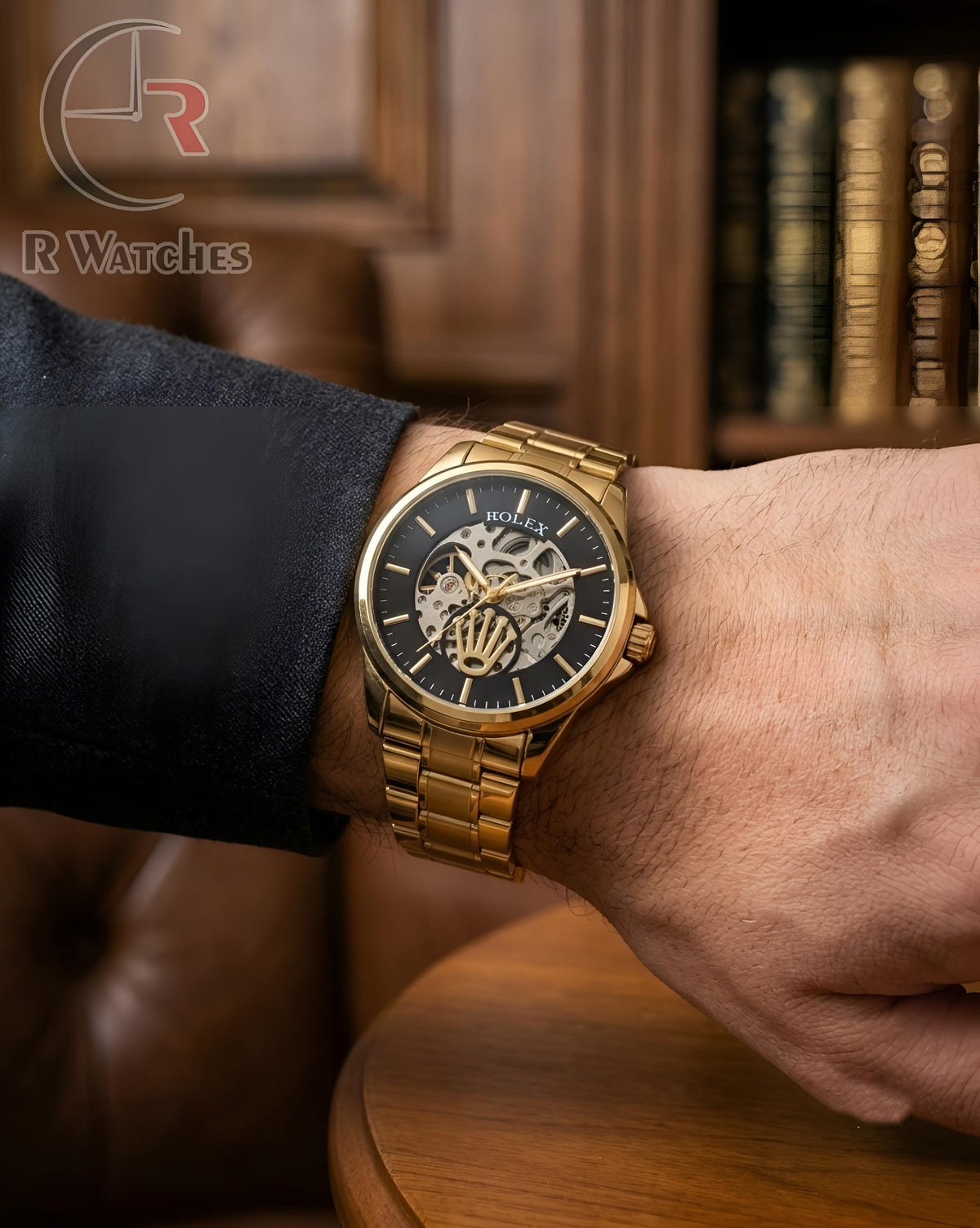 (OS)📷⭐ Rolex Automatic Gold Black (RXAM42)