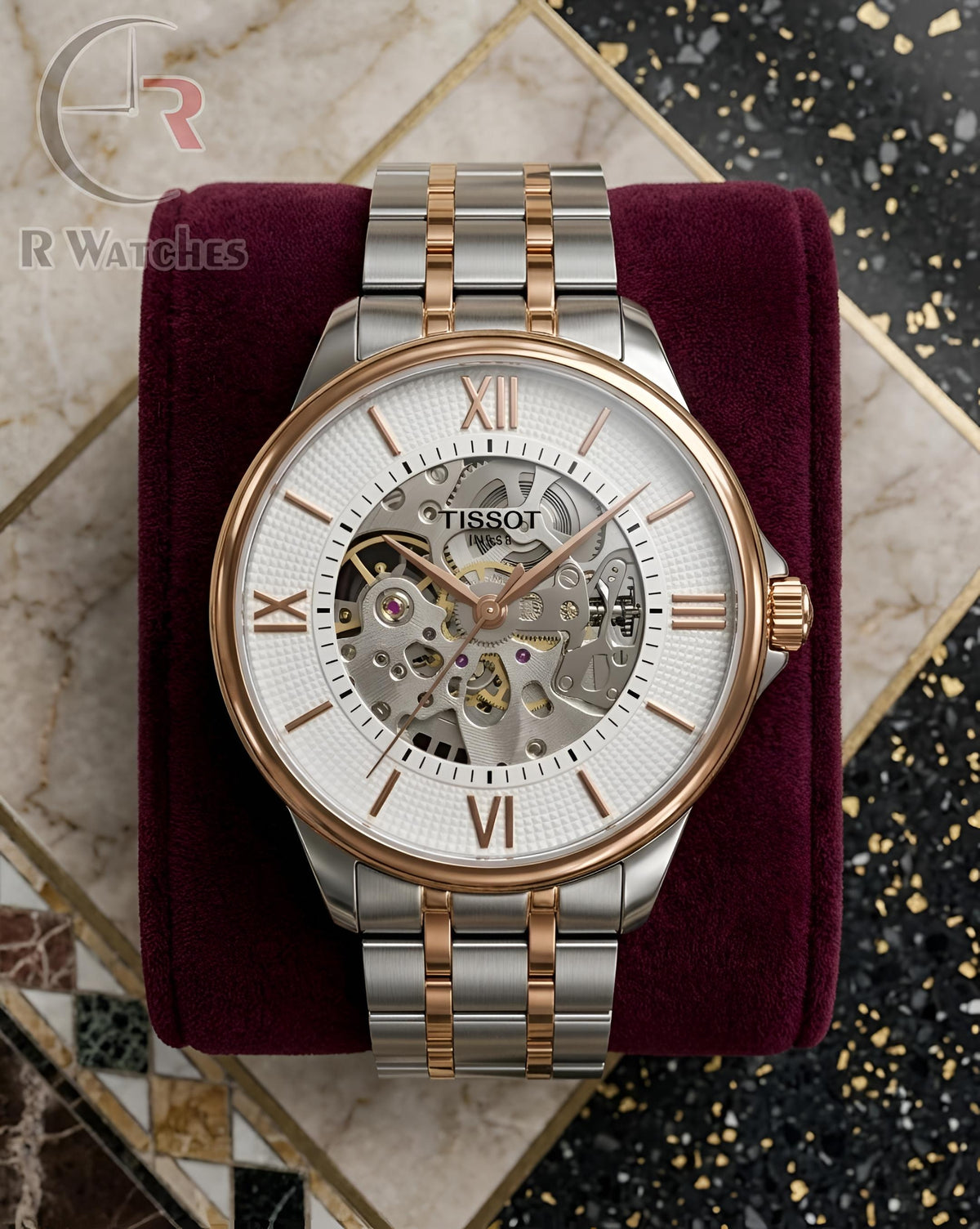 (OS)📷⬆️⭐ Tissot automatic dual tone white dial (TSAM24)