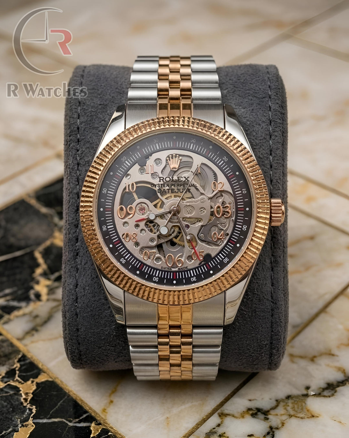 (OS)📷⬆️ Rolex automatic dual tone Black (RXAM1)