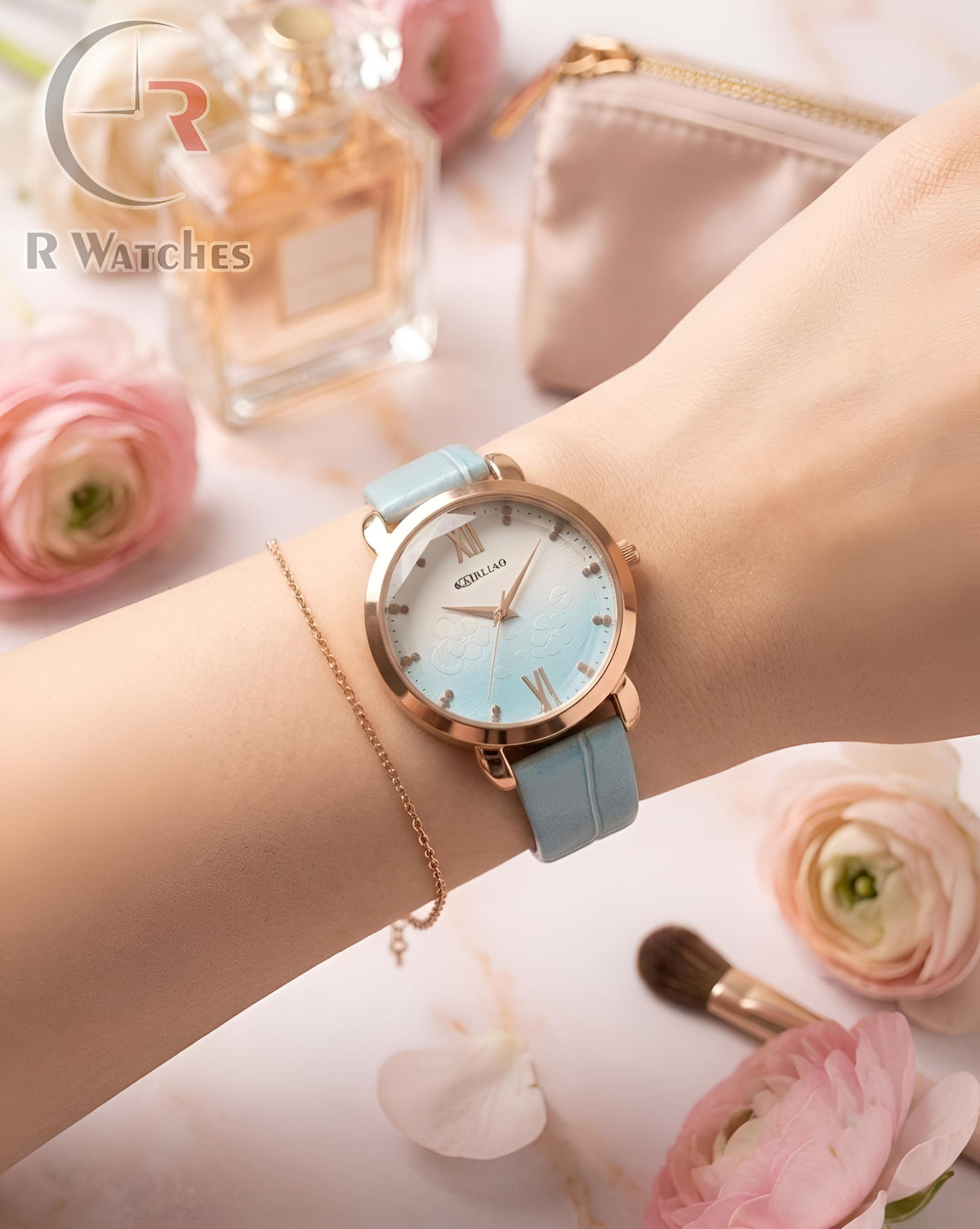 (OS)⬆️ KAIRLIAO Leather Blue Rose Gold Blue