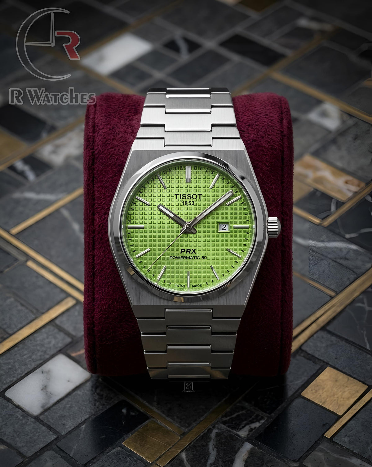 (OS)📷⬆️ Tissot prx powermatic silver Green (TSP28)