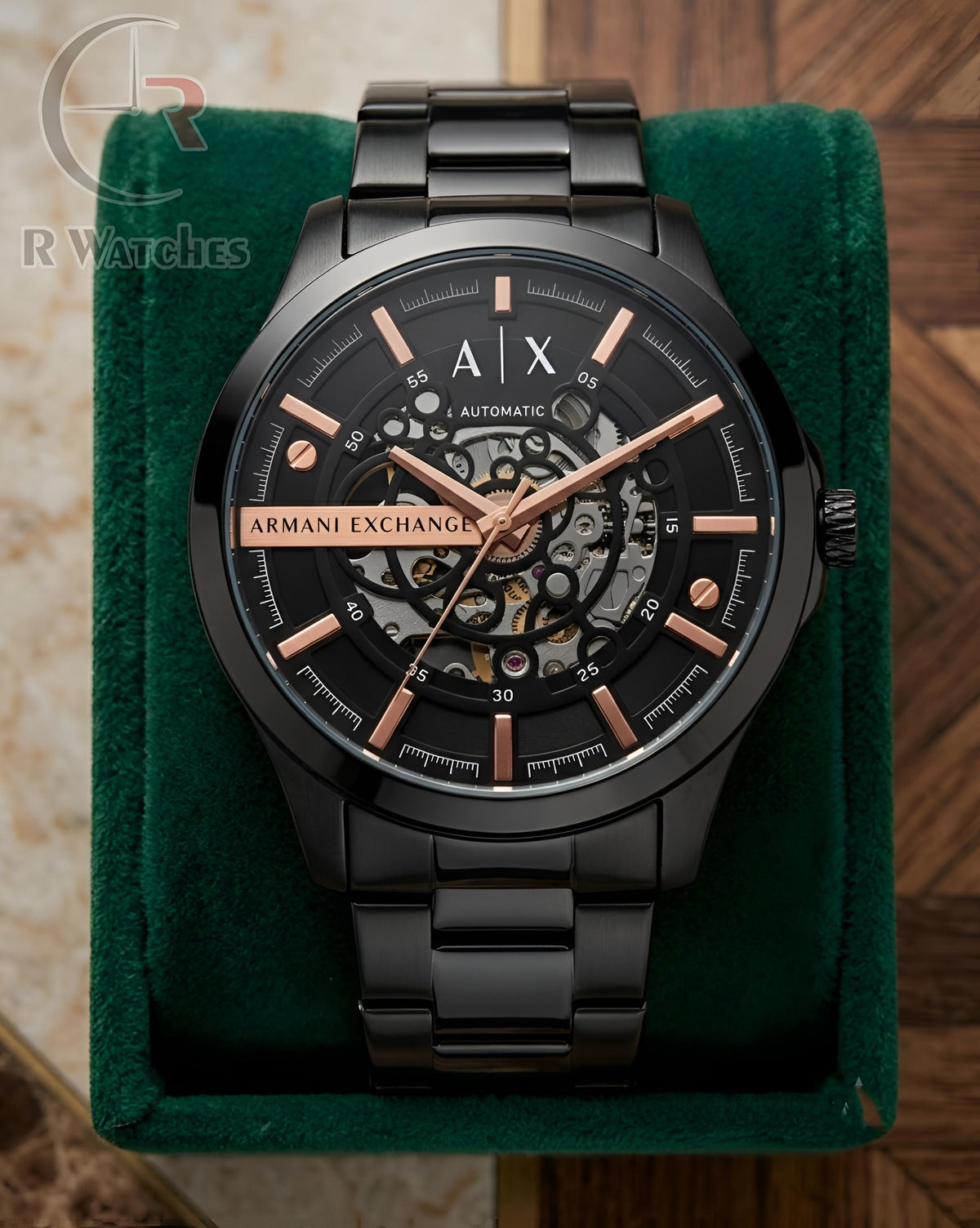 (OS2)⬆️ Ax Automatic Black Rose Gold