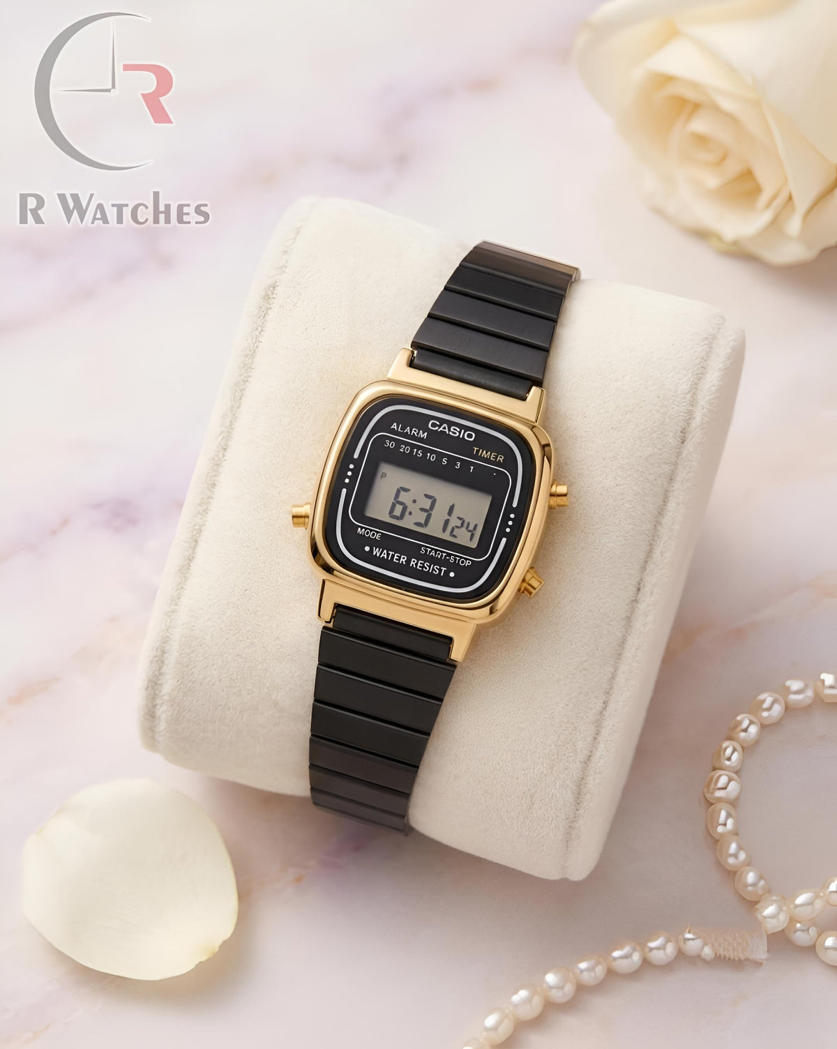 (OS3)⬆️ Casio Girls Black Gold