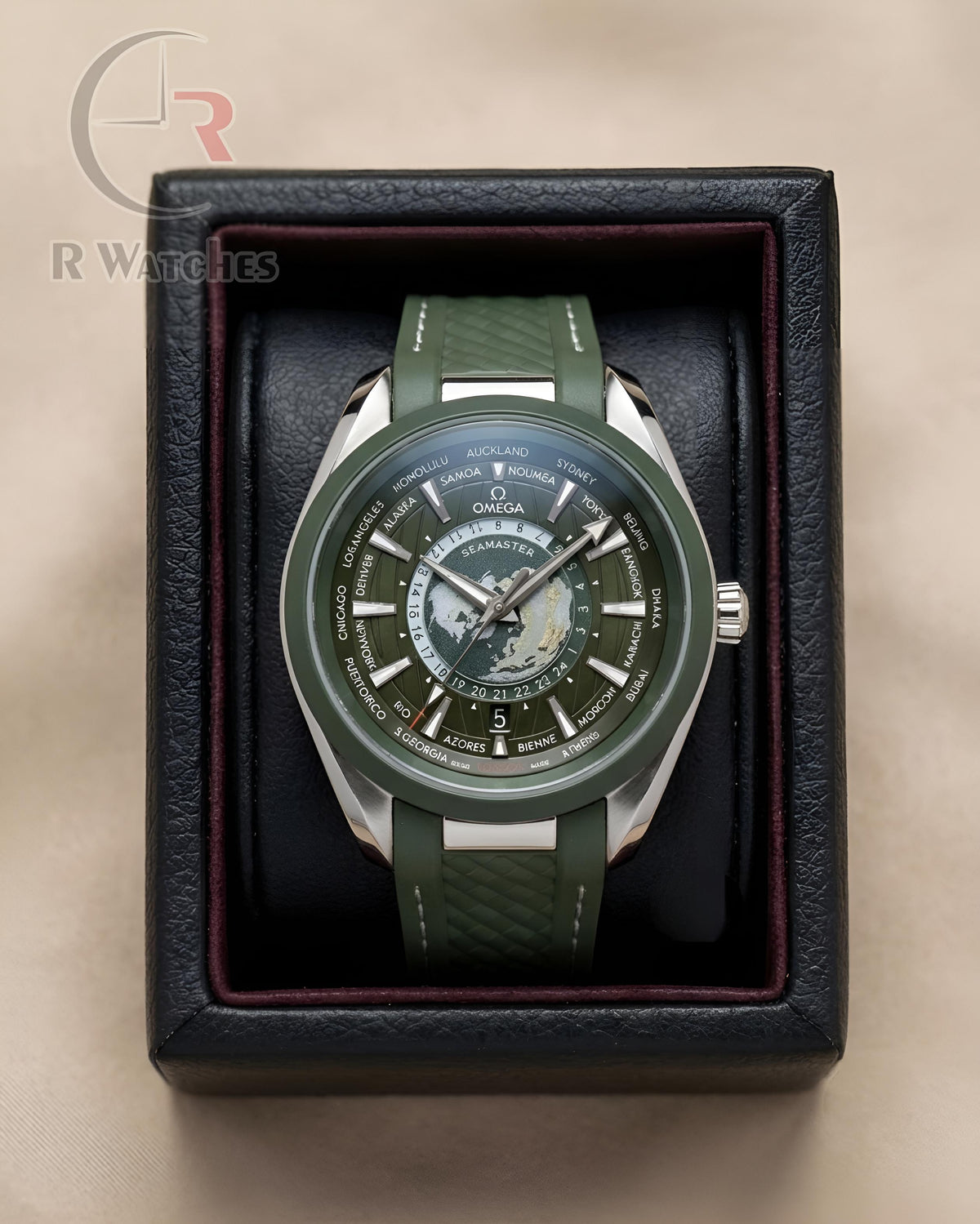 (OS) Omega Silicon World Green Silver