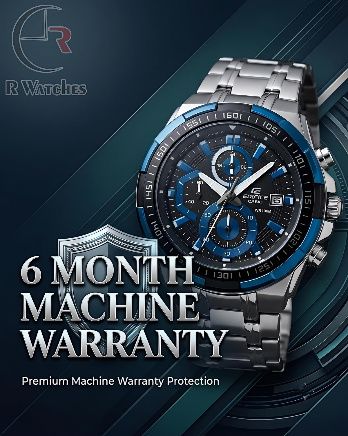 Edifice Silver Blue – Premium Luxury Chronograph Watch