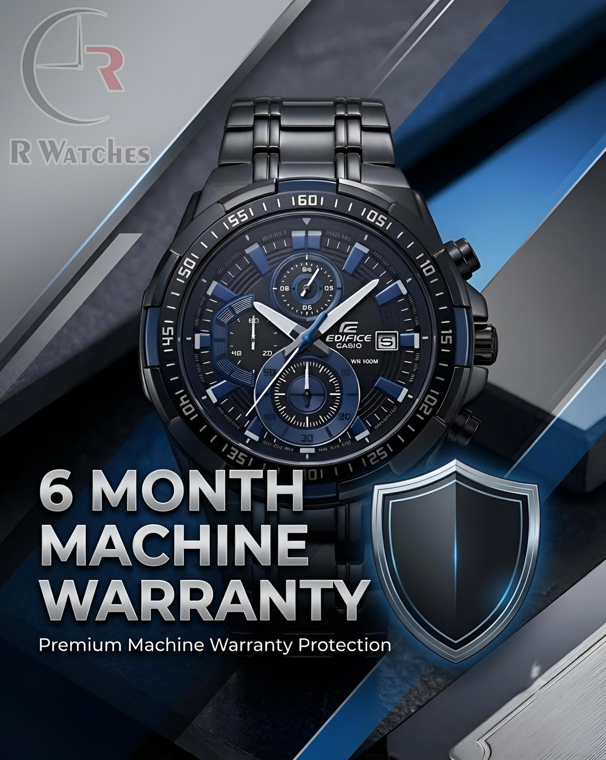 Edifice Black Blue – Premium Luxury Chronograph Watch