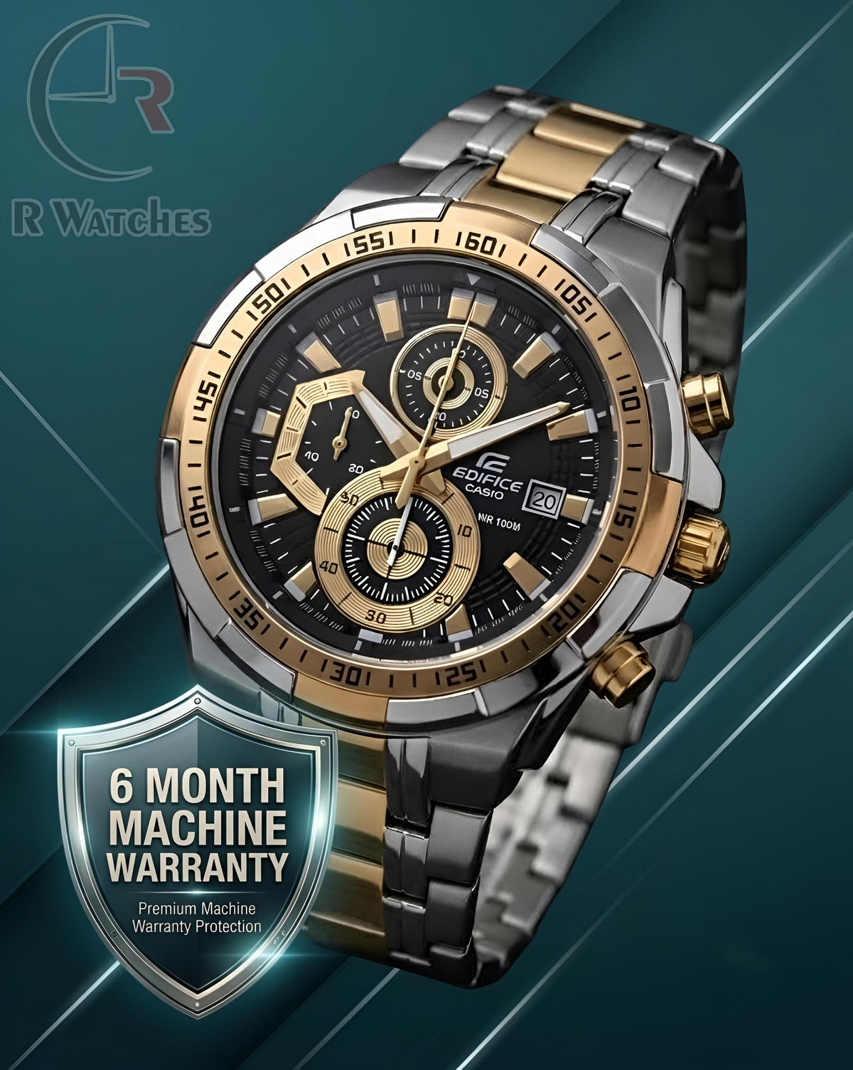 Edifice Dual Black – Premium Luxury Chronograph Watch