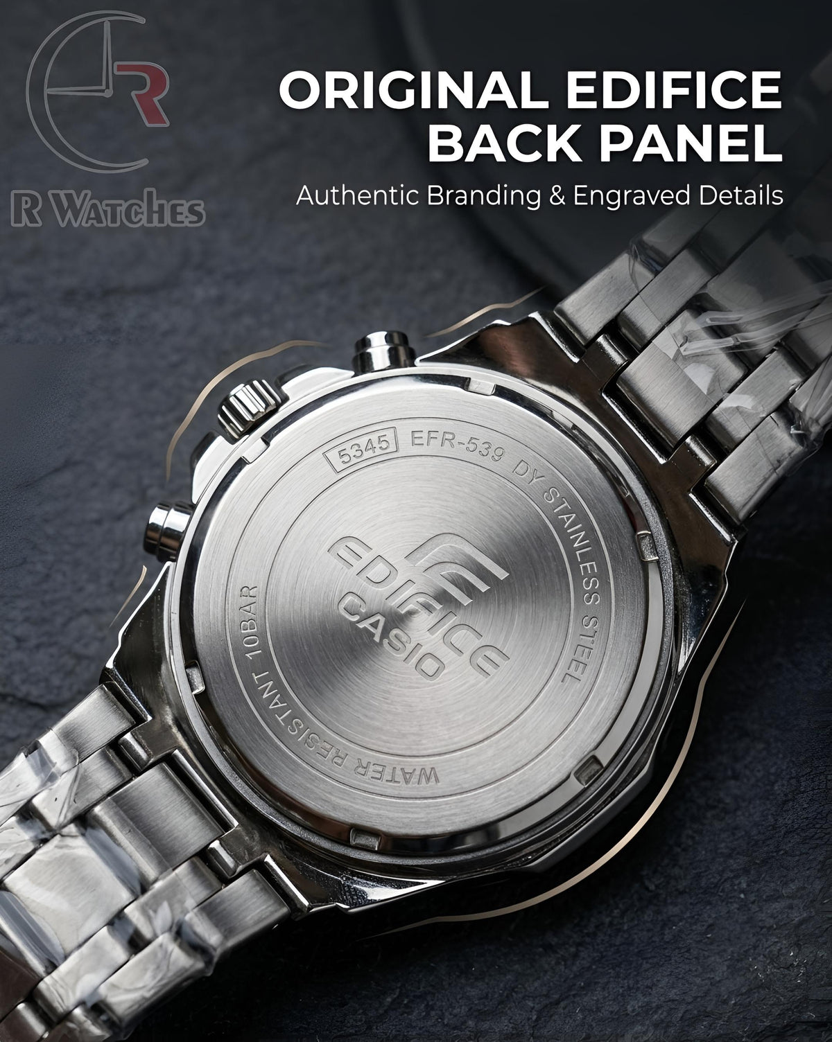 Edifice Silver Black – Premium Luxury Chronograph Watch