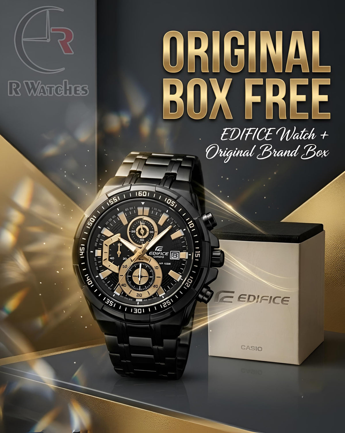 Edifice Black Gold – Premium Luxury Chronograph Watch