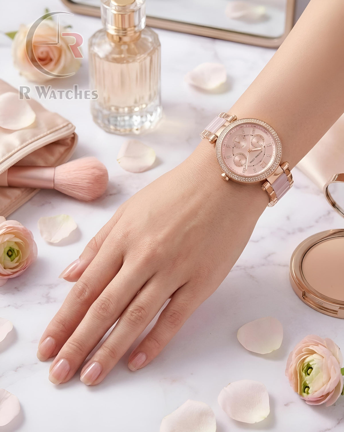 (OS3) MK Girls Rose Gold Pink