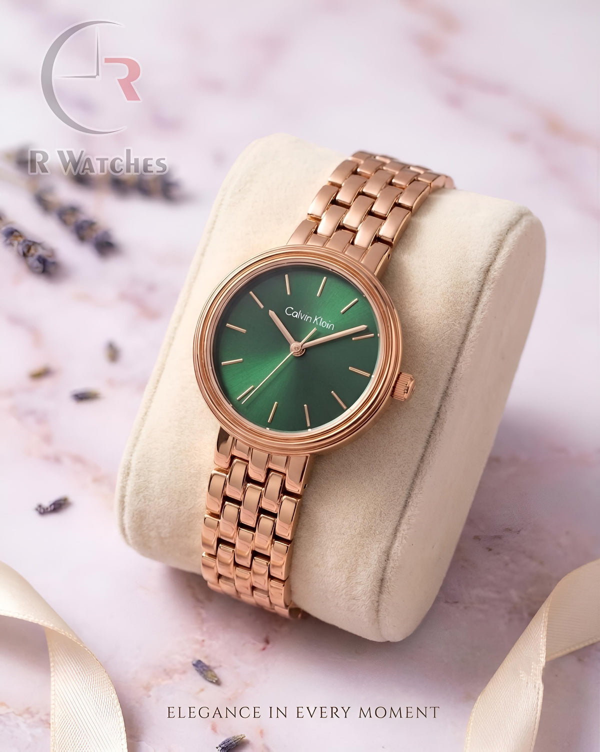 (OS) CK Girls Rose Gold Green