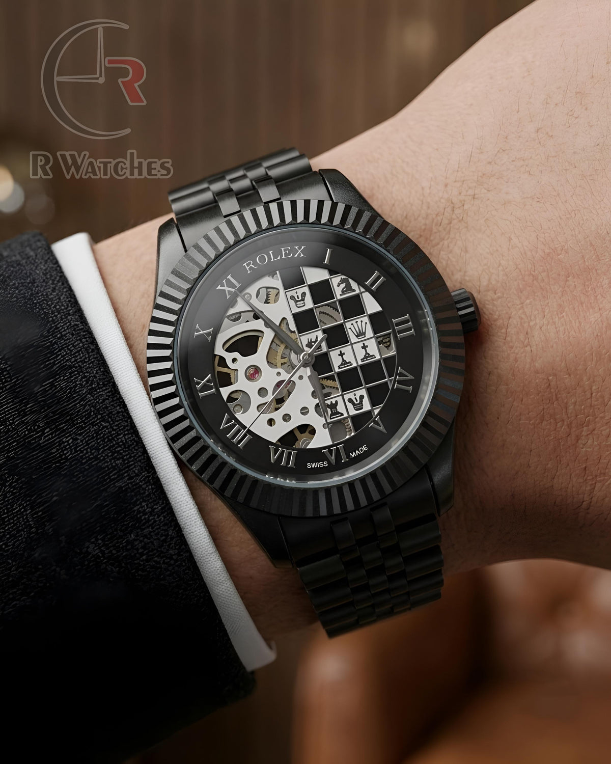 (OS) Rolex Automatic Chess Full Black