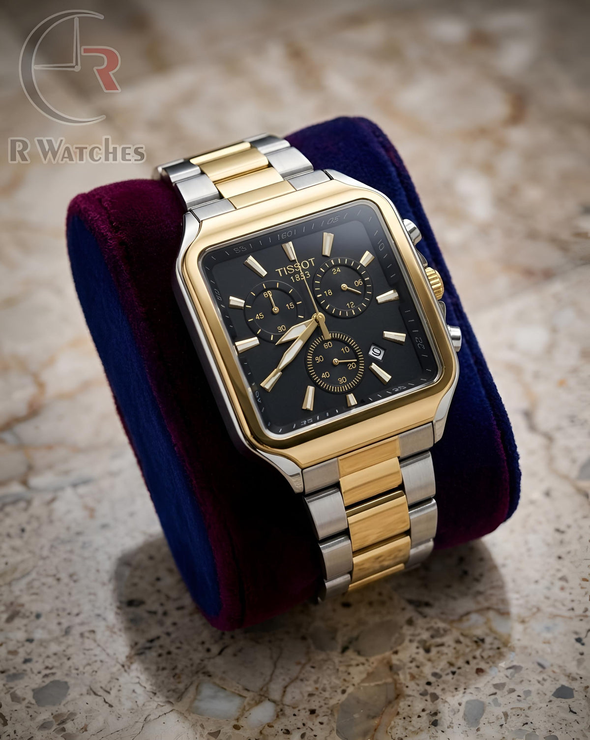 (OS) Tissot Square Dual Tone Black