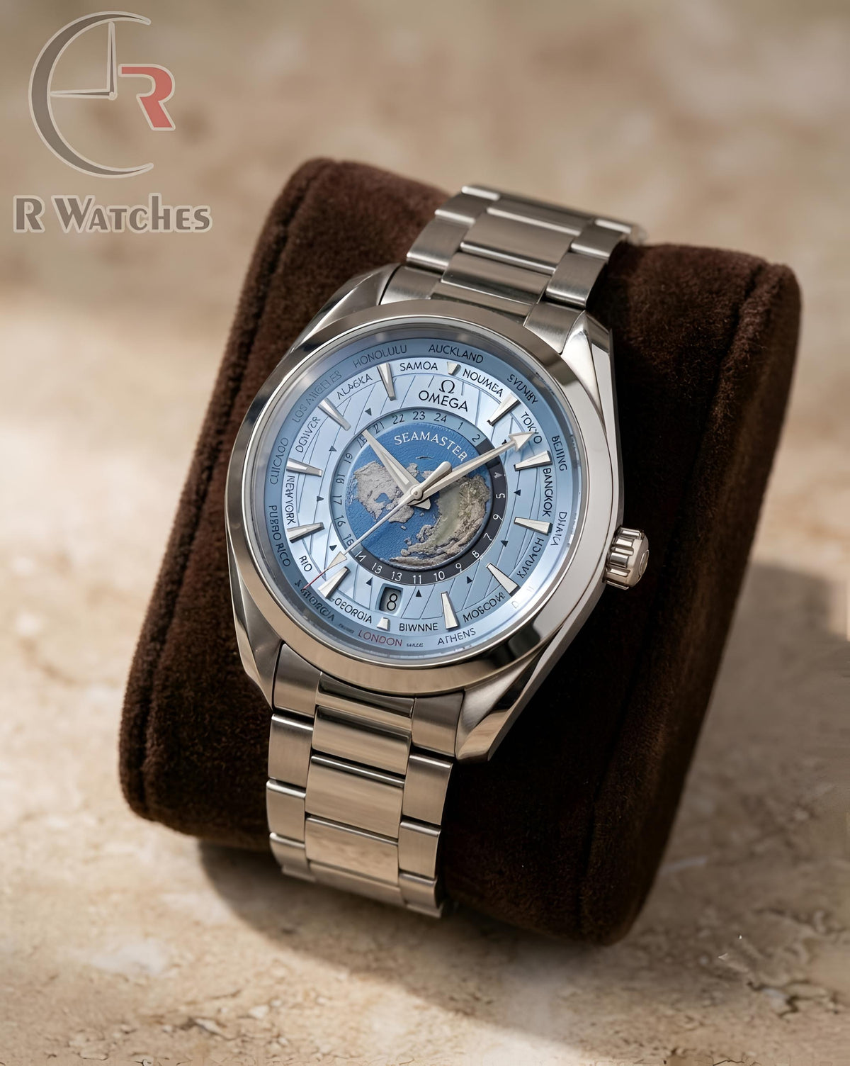 (OS) Omega World Silver Tiffany Blue