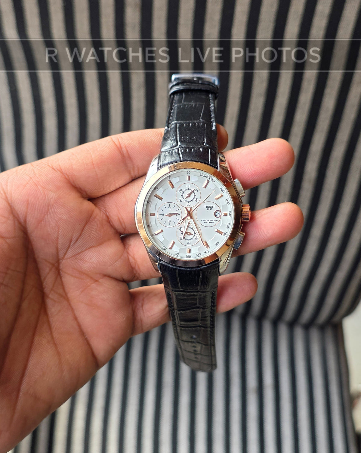(OS)π·β¬οΈβ Tissot leather black dual tone white (TSL8)