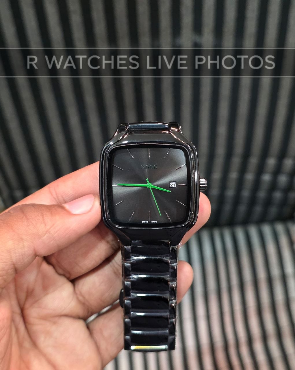 (OS)📷⭐ Rado new black green (RDP26)