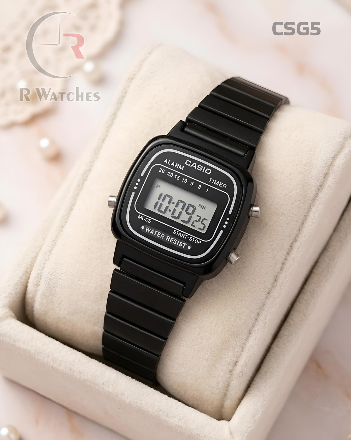 (SS)🖤⭐ Casio Girls illuminator Full Black (CSG5)