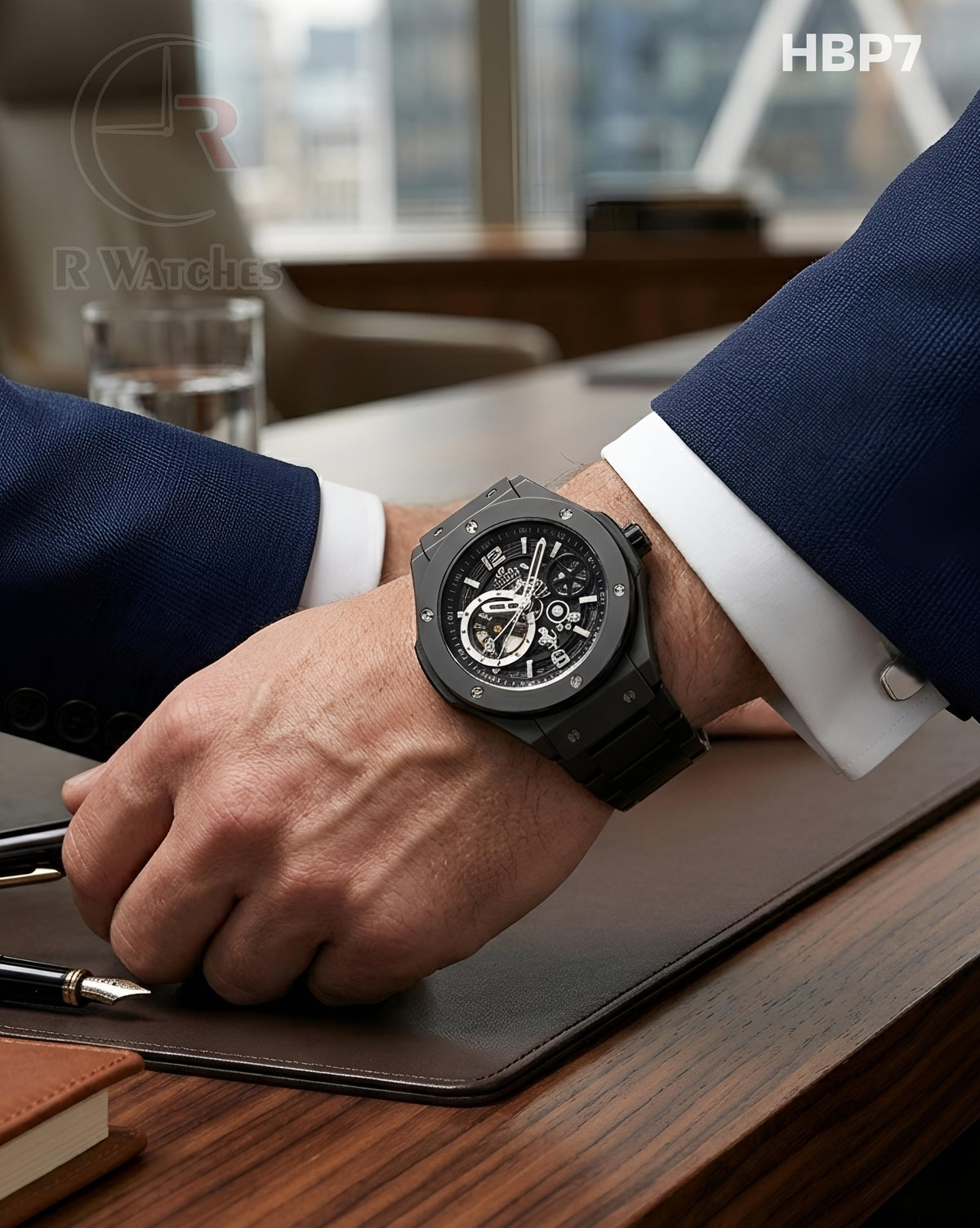 (SS)🖤⬆️⭐ Hublot Machinery Full Black (HBP7)