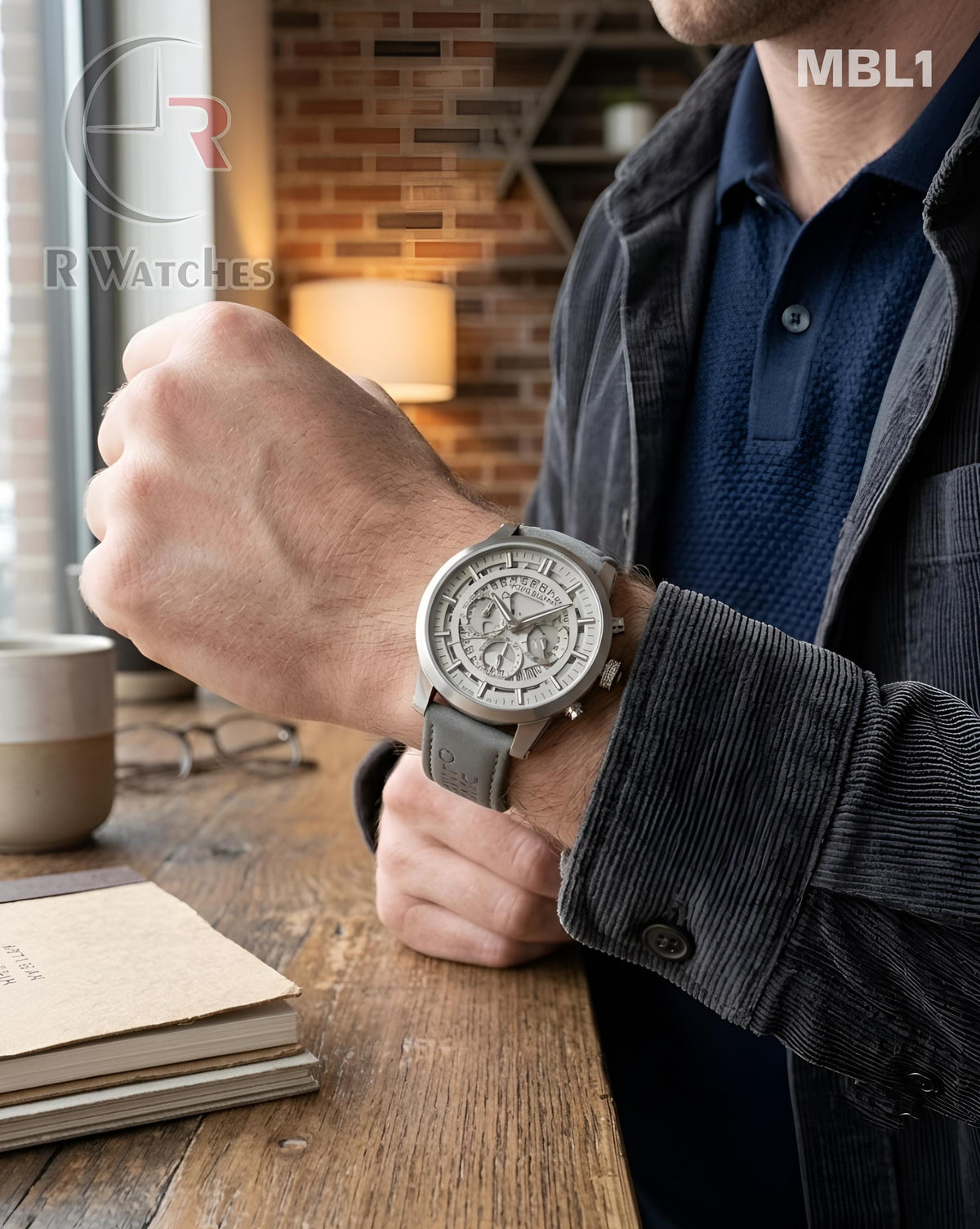 (SS)π€β¬οΈπ₯ Mont Blanc leather grey leather(MBL1)