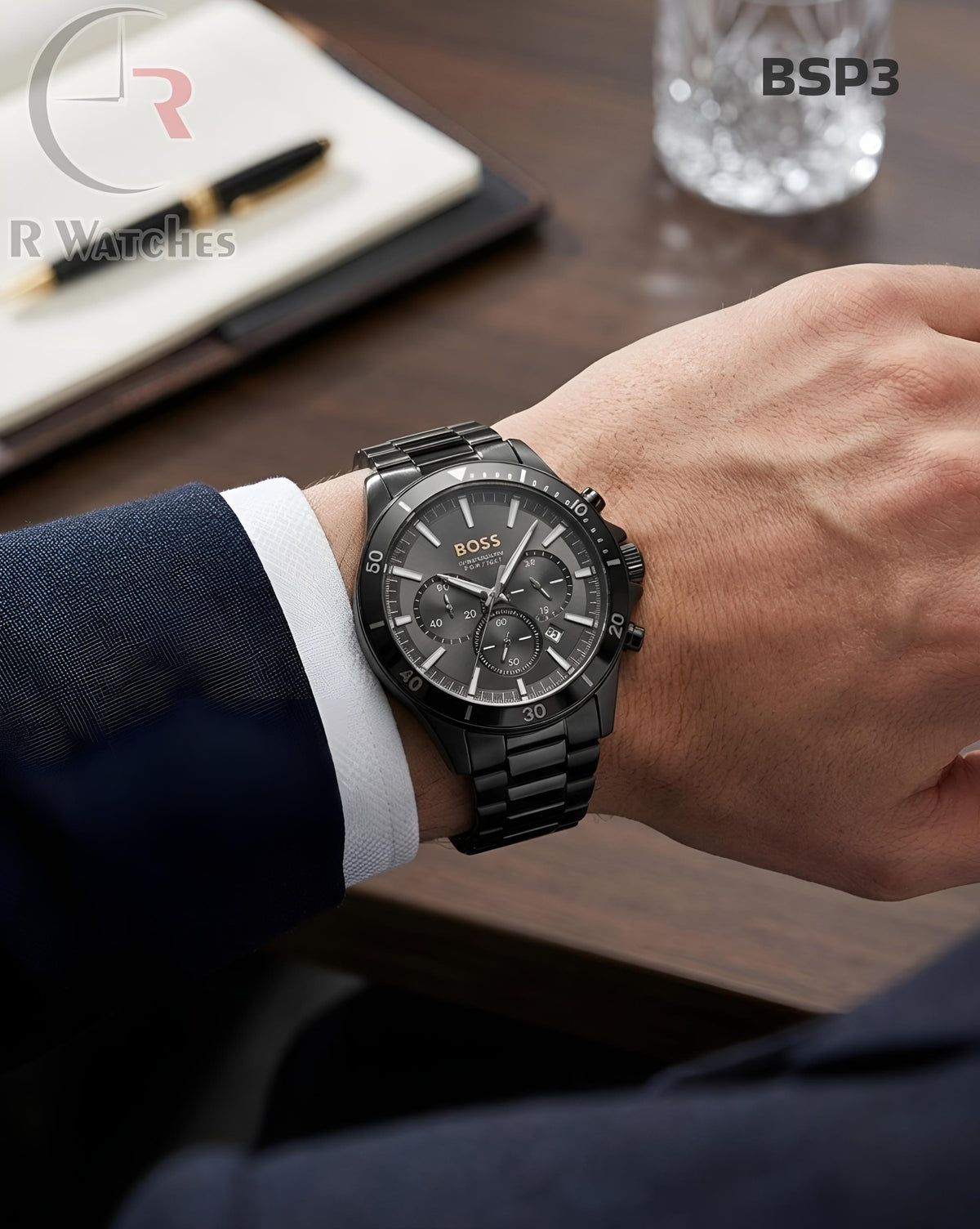 (OS)🖤⭐ Boss Black Grey Dial (BSP3)