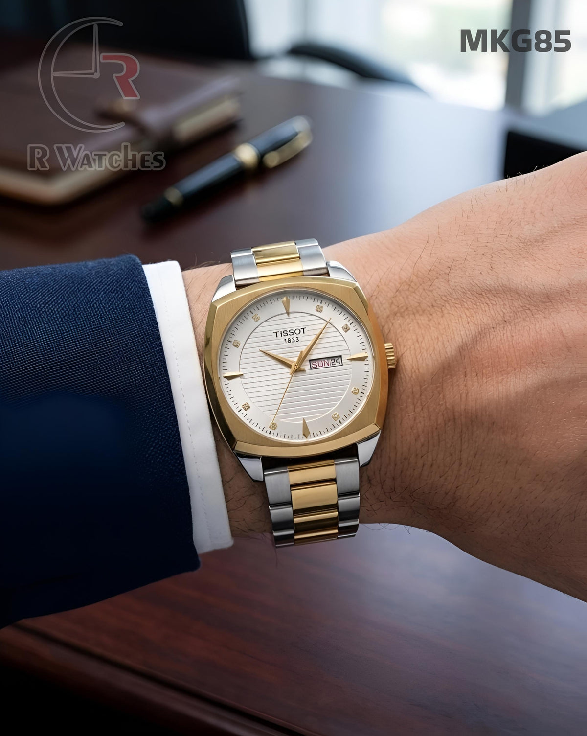 (SS)🖤 Tissot dual tone White (TSP19)