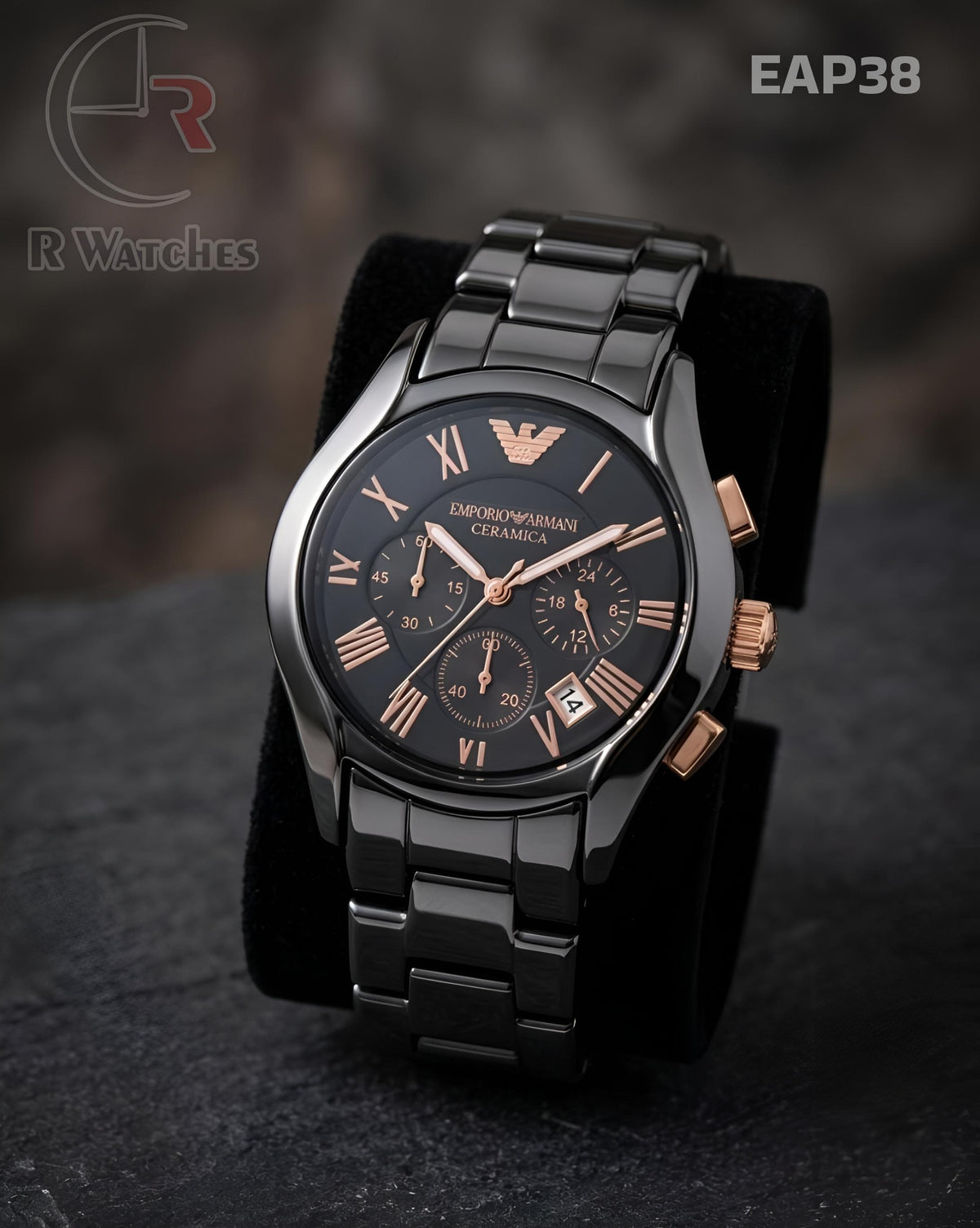 (SS)🖤⭐ Armani ceramic black rose gold (EAP38)