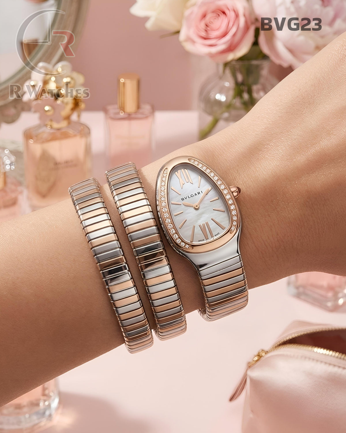 (SS)🖤⭐ Bvlgari Girls Heavy Dual Tone White (BVG23)