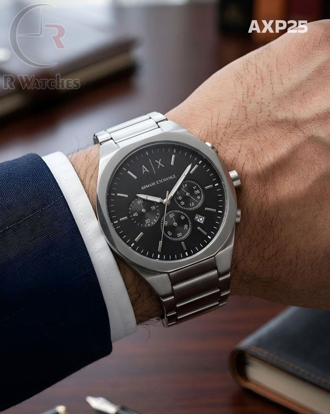 (OS)🖤⬆️ AX Silver Black Dial (AXP25)