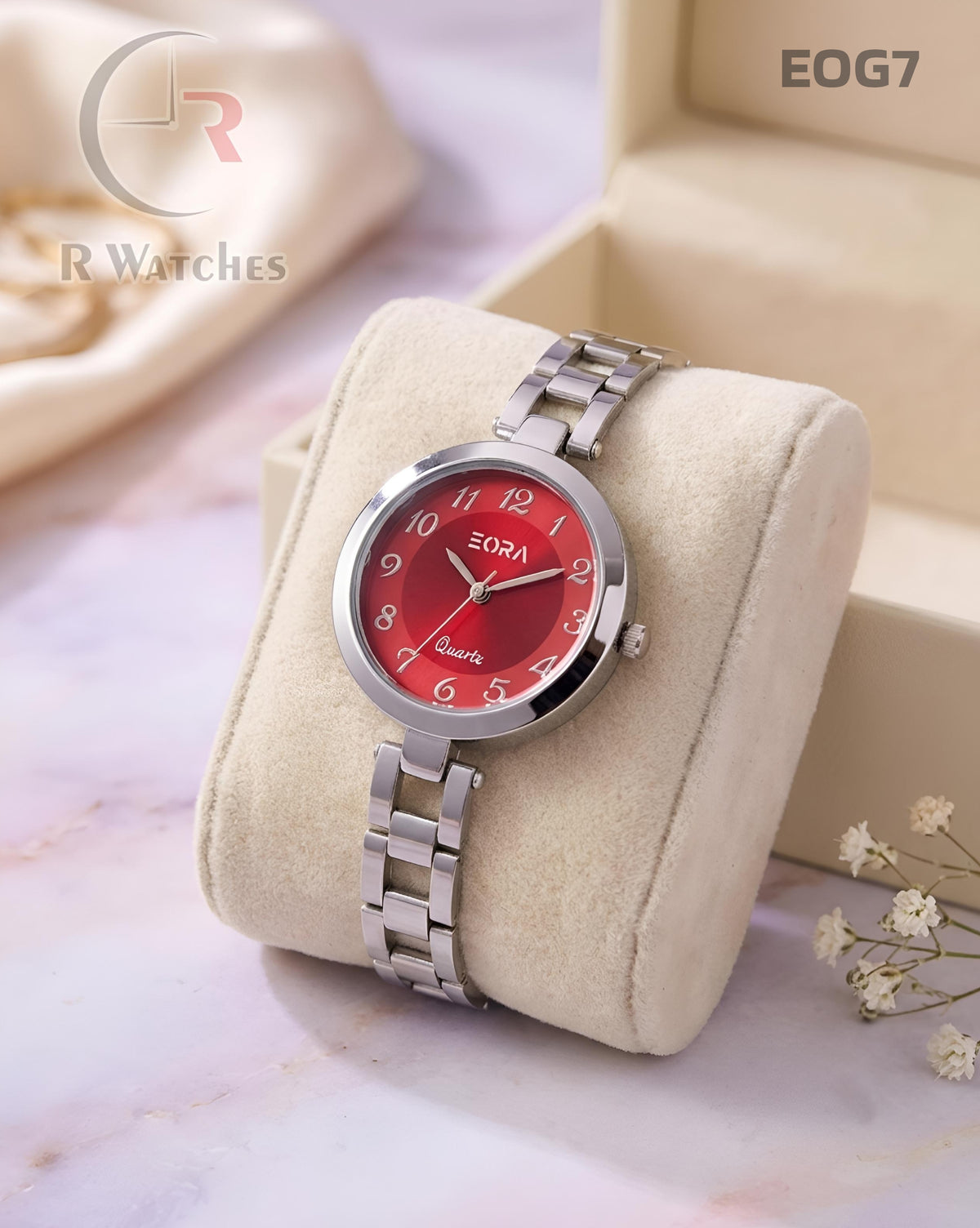 (OS)🖤⭐ Eora Girls Silver Red Dial (EOG7)