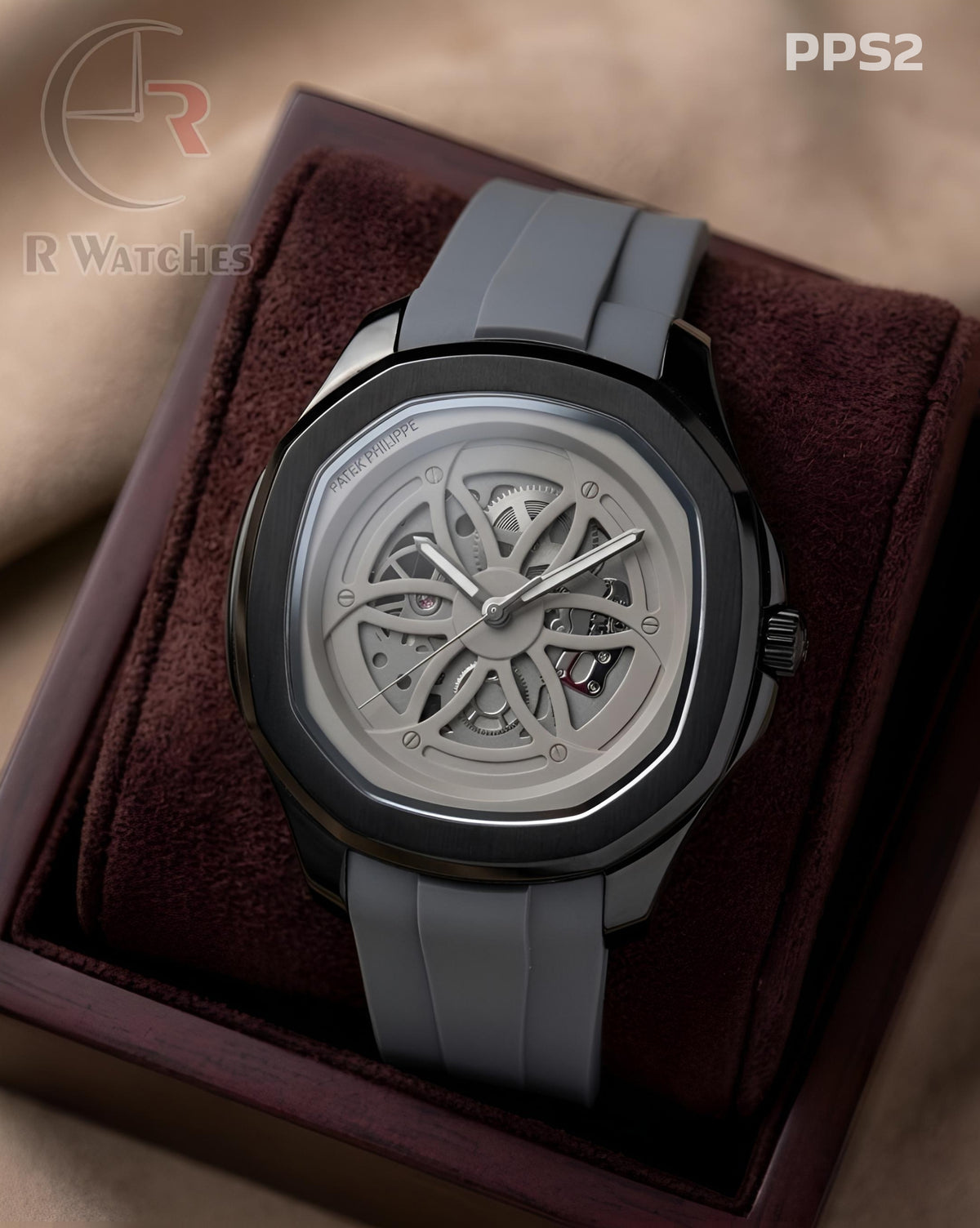 (OS)π€β¬οΈ Patek Philippe Silicon Grey Black (PPS2)