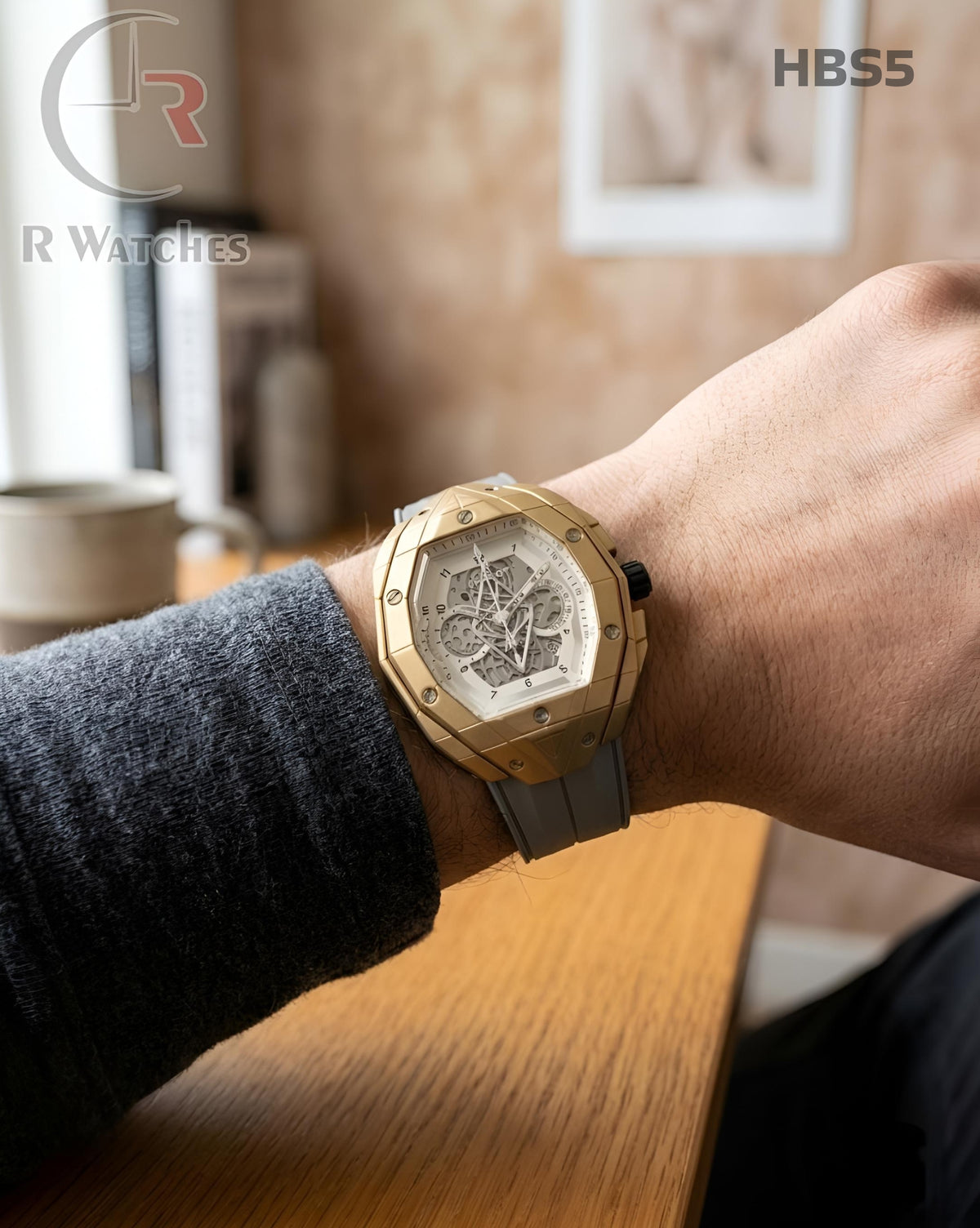 (OS)🖤⬆️ Hublot Machinery Grey Gold White (HBS5)