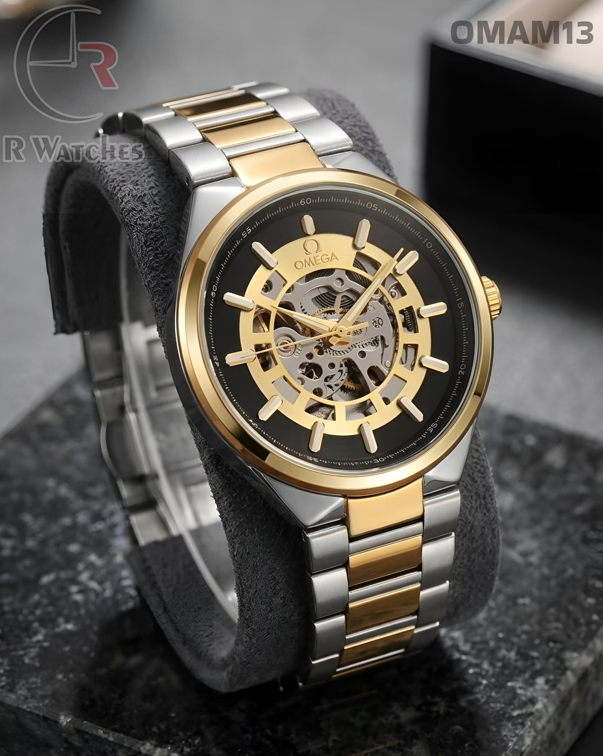(OS)🖤⭐ Omega Automatic Dual Tone Black (OMAM13)