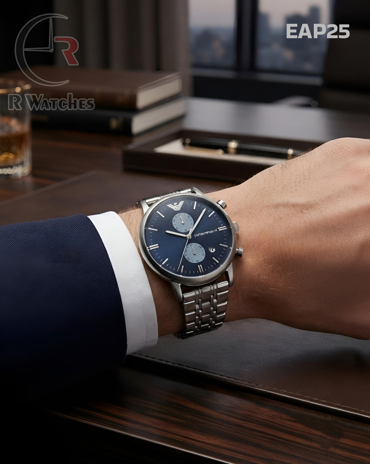 (OS)🖤⭐ Armani Nevy Blue Silver (EAP25)