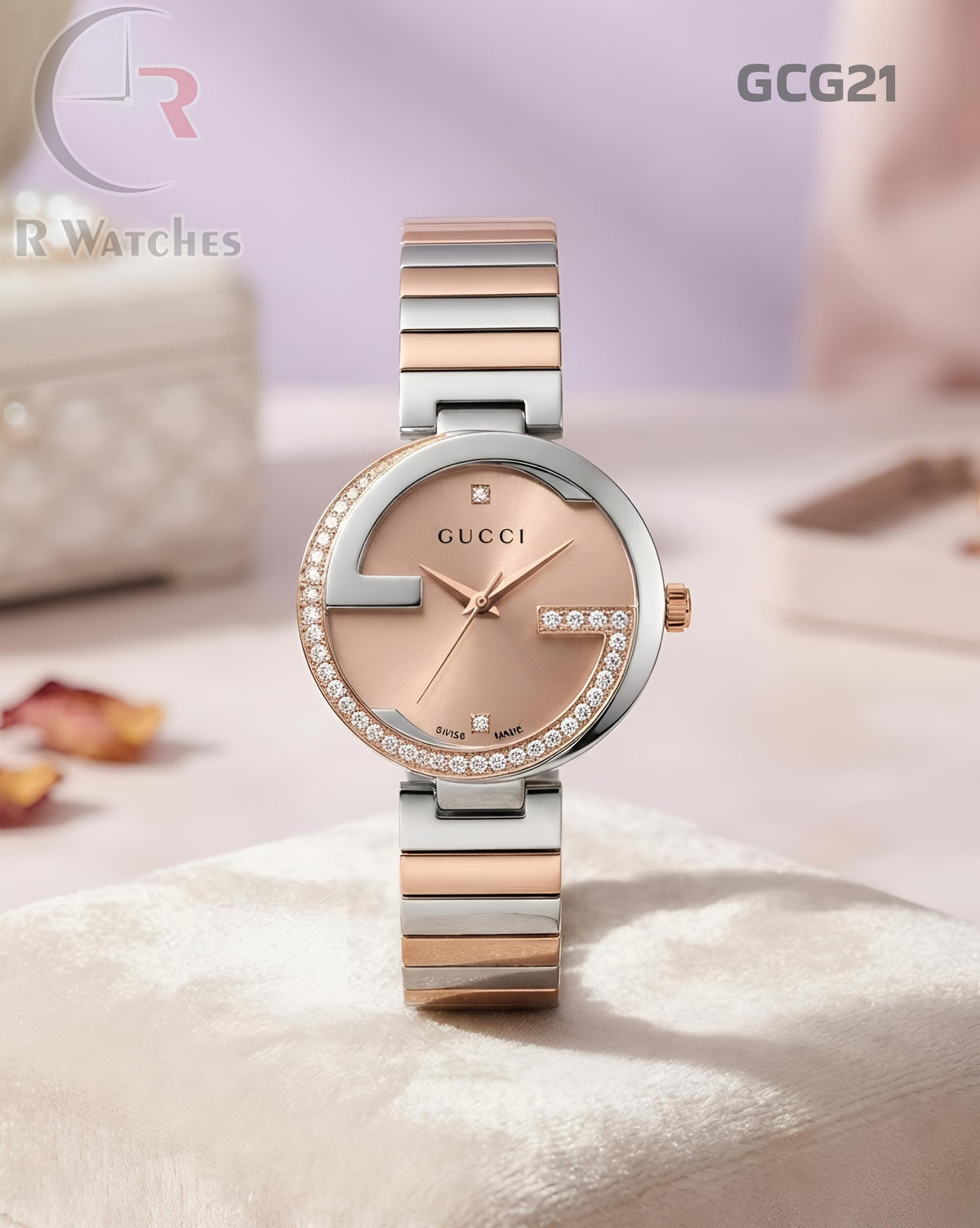 (SS)🖤⬆️⭐Gucci Girls Diamond Rose Gold Pink (GCG21)