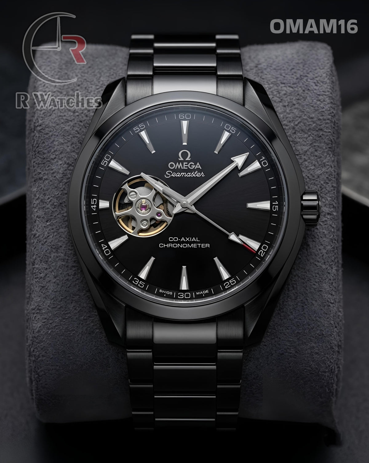 (SS)🖤⬆️⭐ Omega Automatic Full Black (OMAM16)