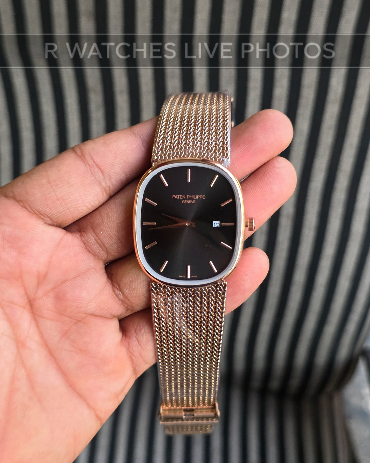 (SS)π€β¬οΈ Patek Philippe Rose Gold Black (PPP3)