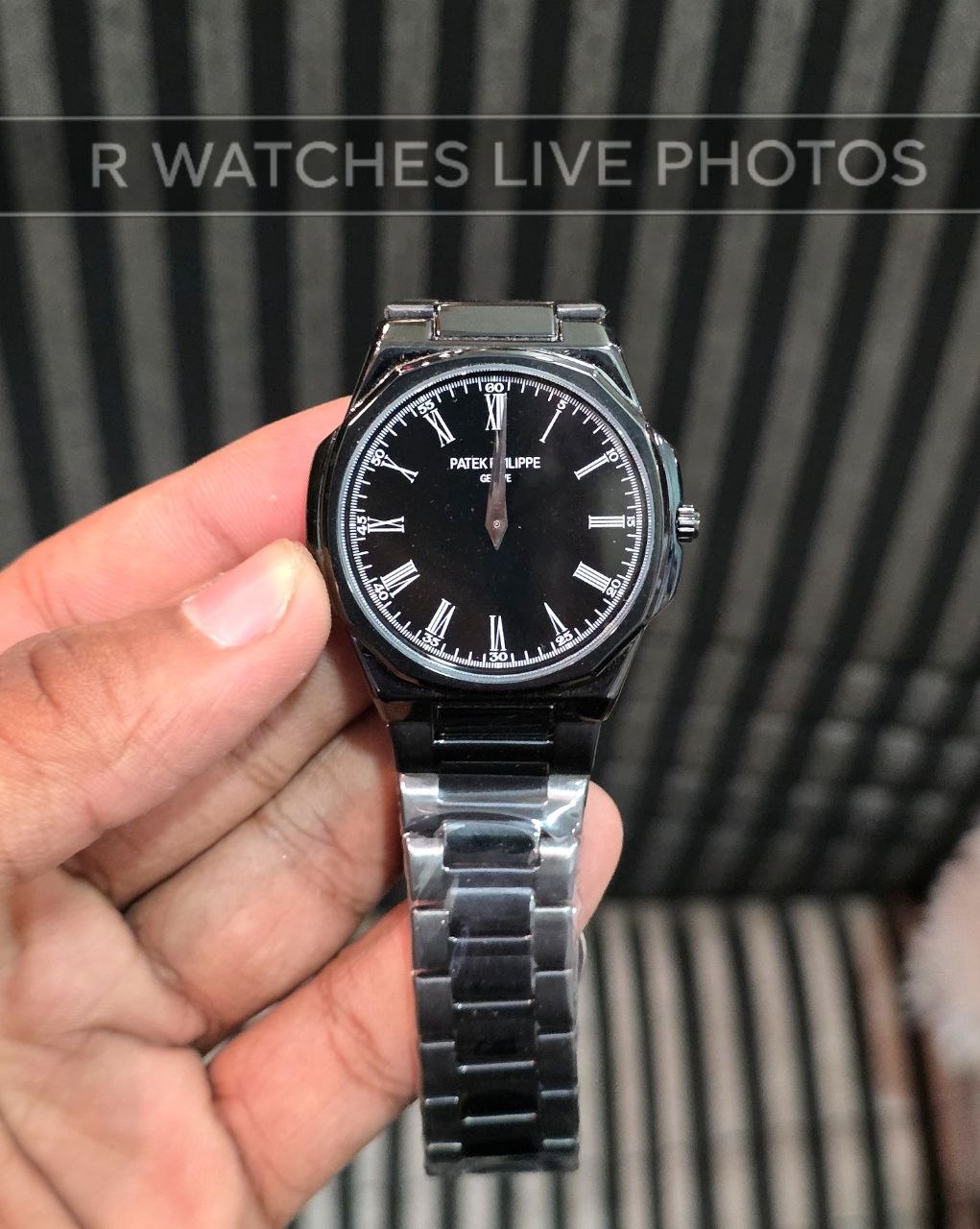 (OS)π€β Patek Philippe Full Black Roman Dial (PPP15)