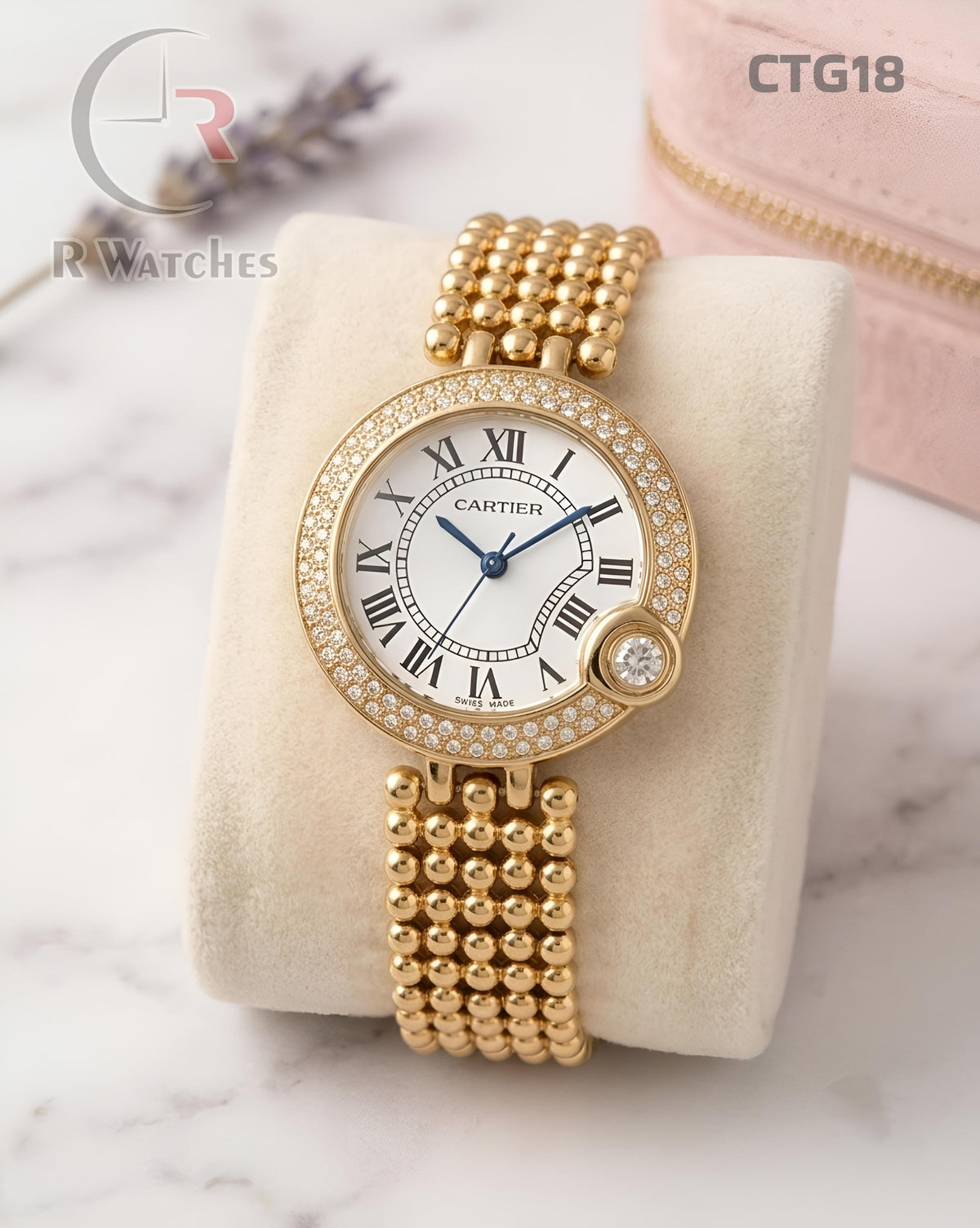 (OS)🖤⬆️🔁 Cartier girls Gold White (CTG18)