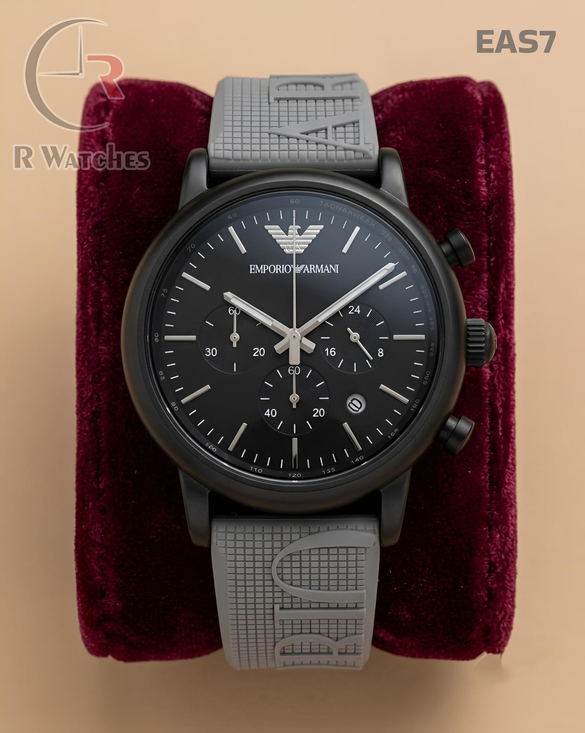(SS)🖤⬆️⭐ Emporio Armani new black silver (EAS7)