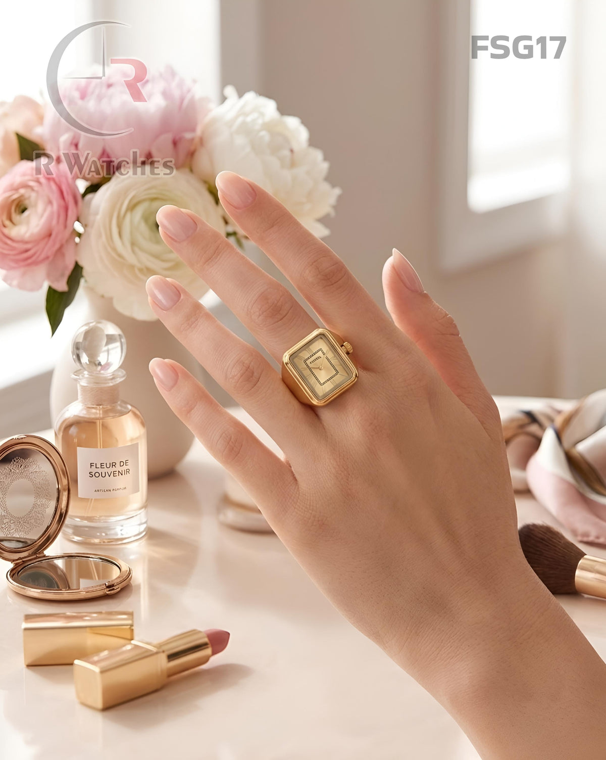 (OS)🖤⬆️ Fossil Girls Ring Roman Full Gold (FSG17)
