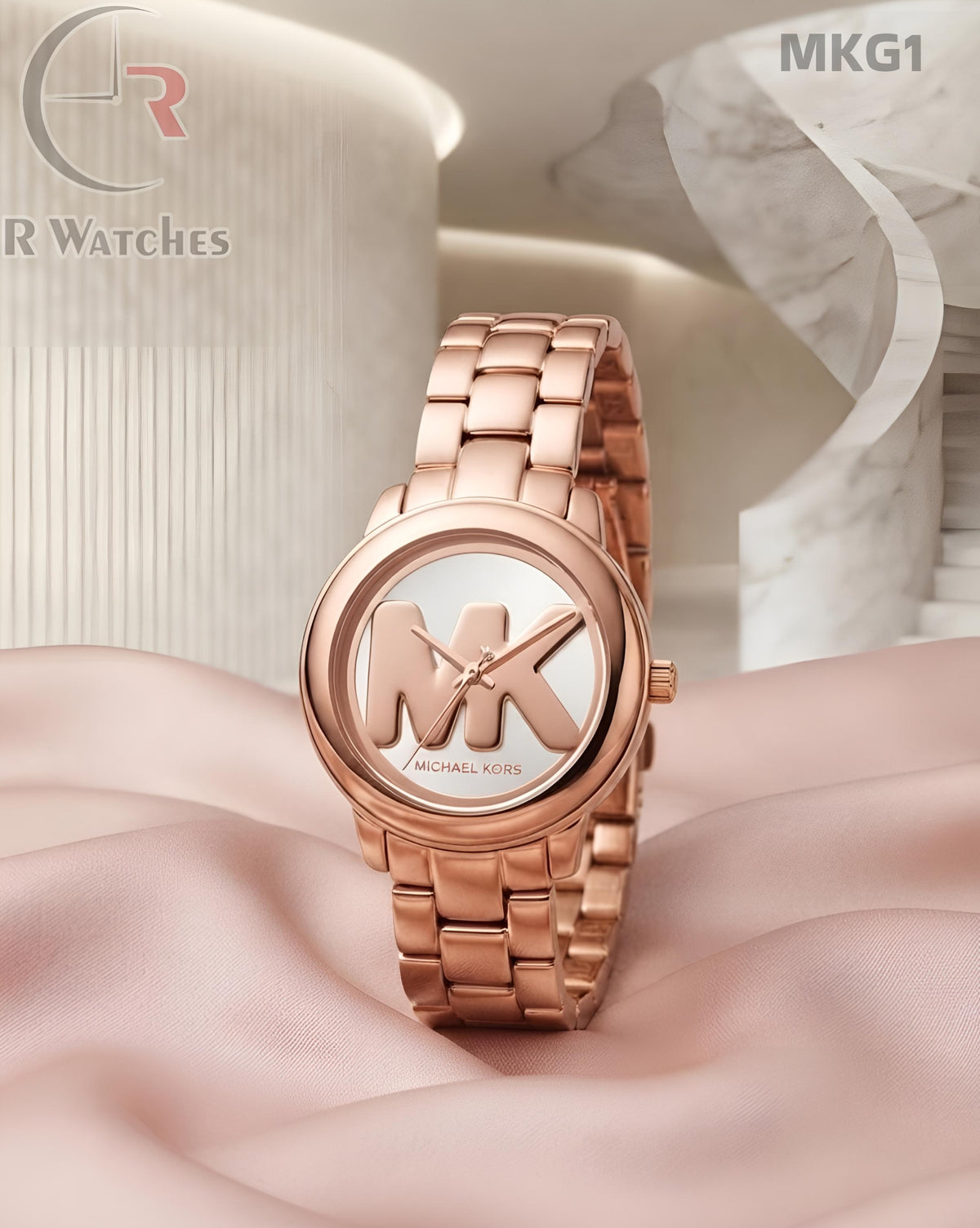 (OS)🖤⭐ MK Girls Rose Gold White (MKG1)