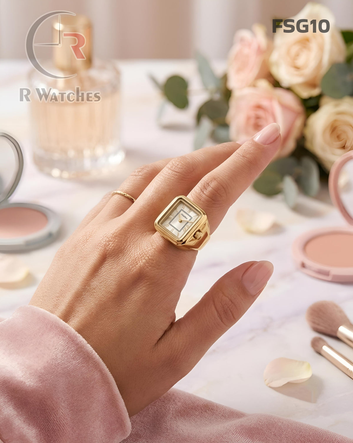 (OS)🖤⬆️ Fossil Girls Ring Roman Full Gold (FSG10)