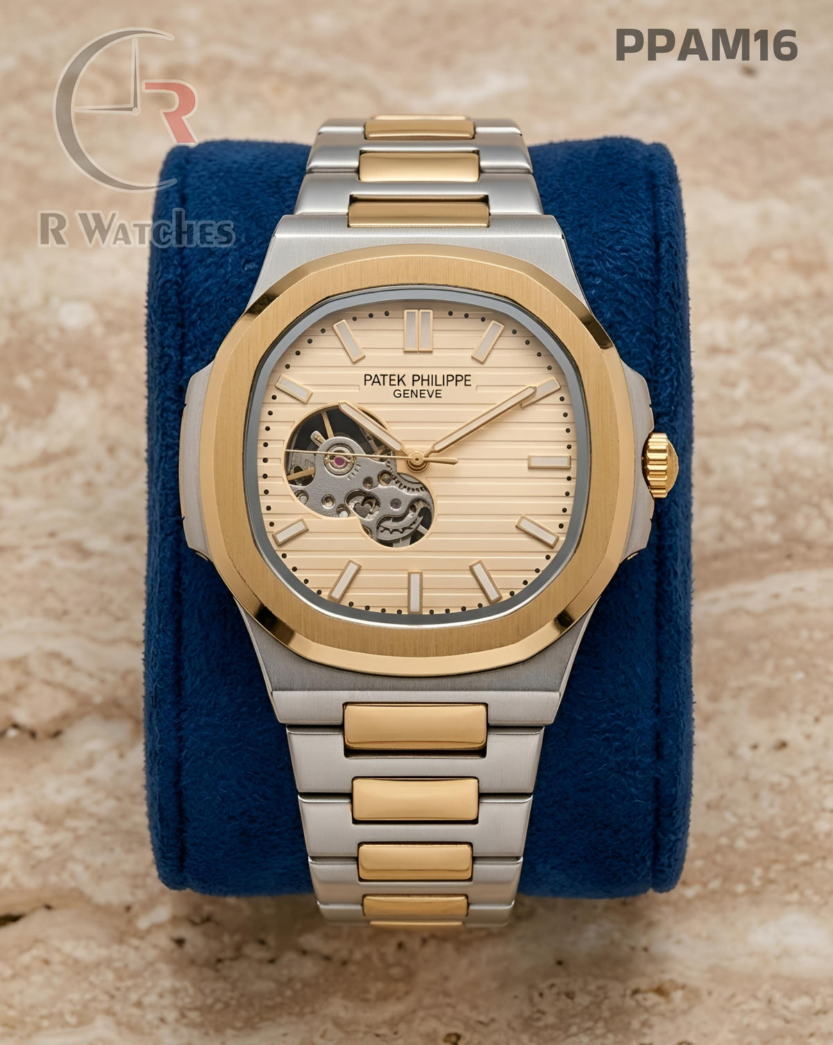 (OS)🖤⭐ Patek Philippe automatic dual tone Gold (PPAM16)