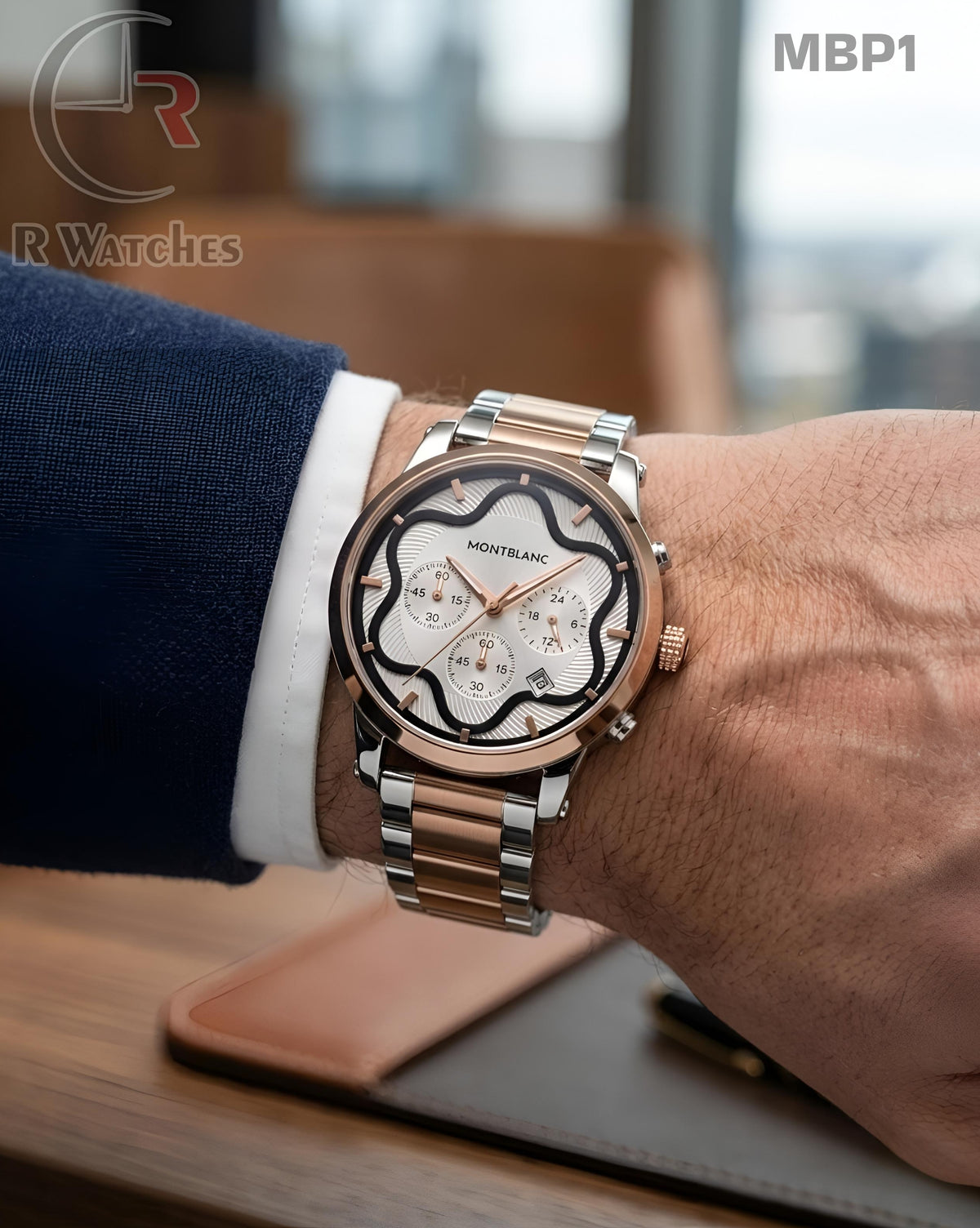 (SS)🖤⭐ Mont Blanc Rose Gold White Dial (MBP1)