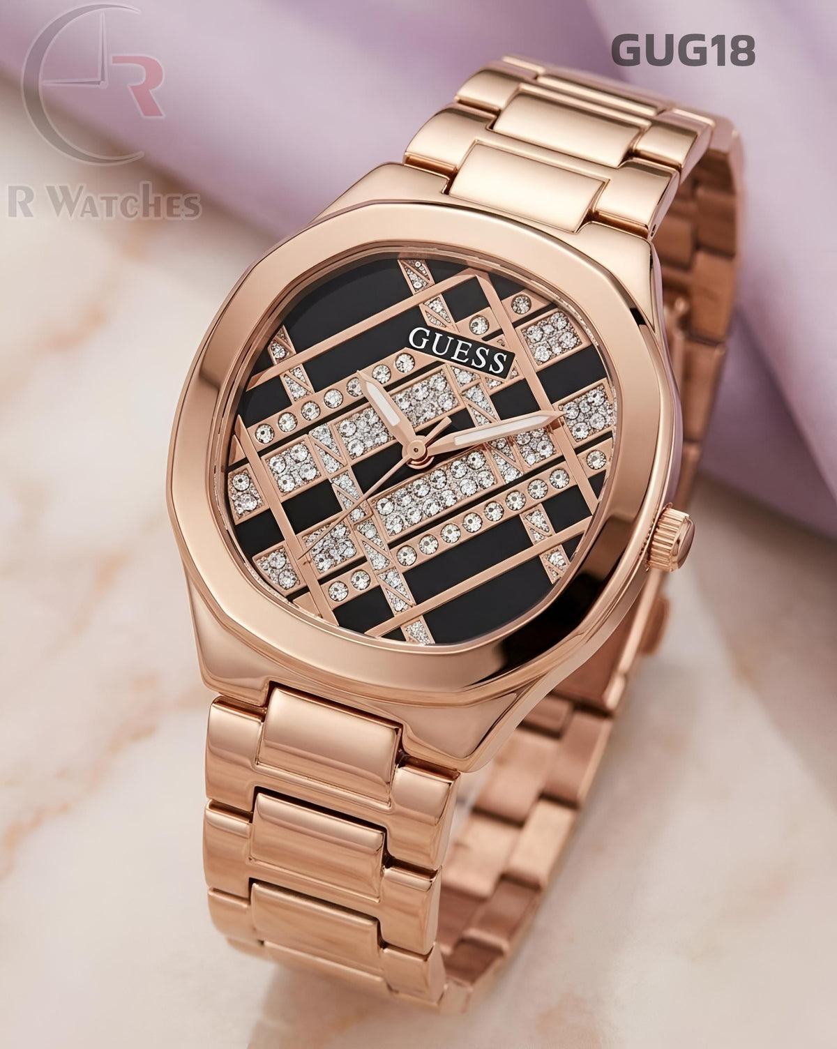 (OS)🖤⭐ Guess Girls Rose Gold Black (GUG18)