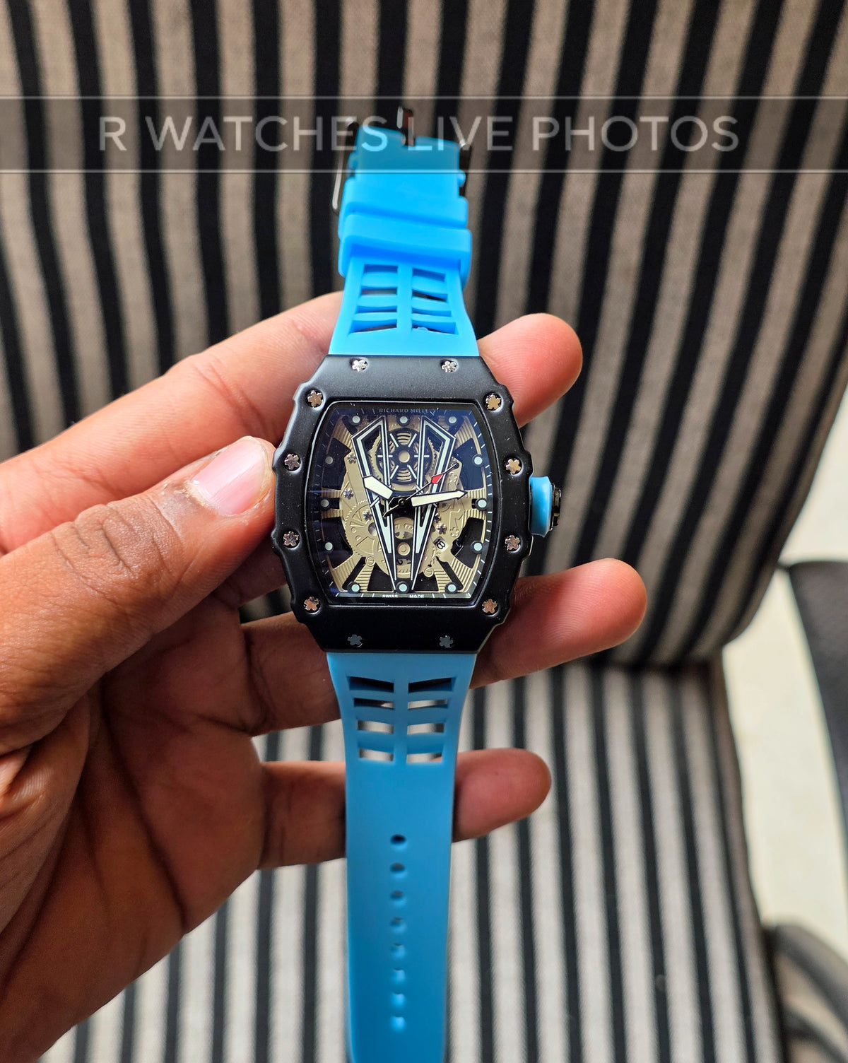 (OS)π·β RM Silicon Tiffany Blue Black Dial (RMS3)