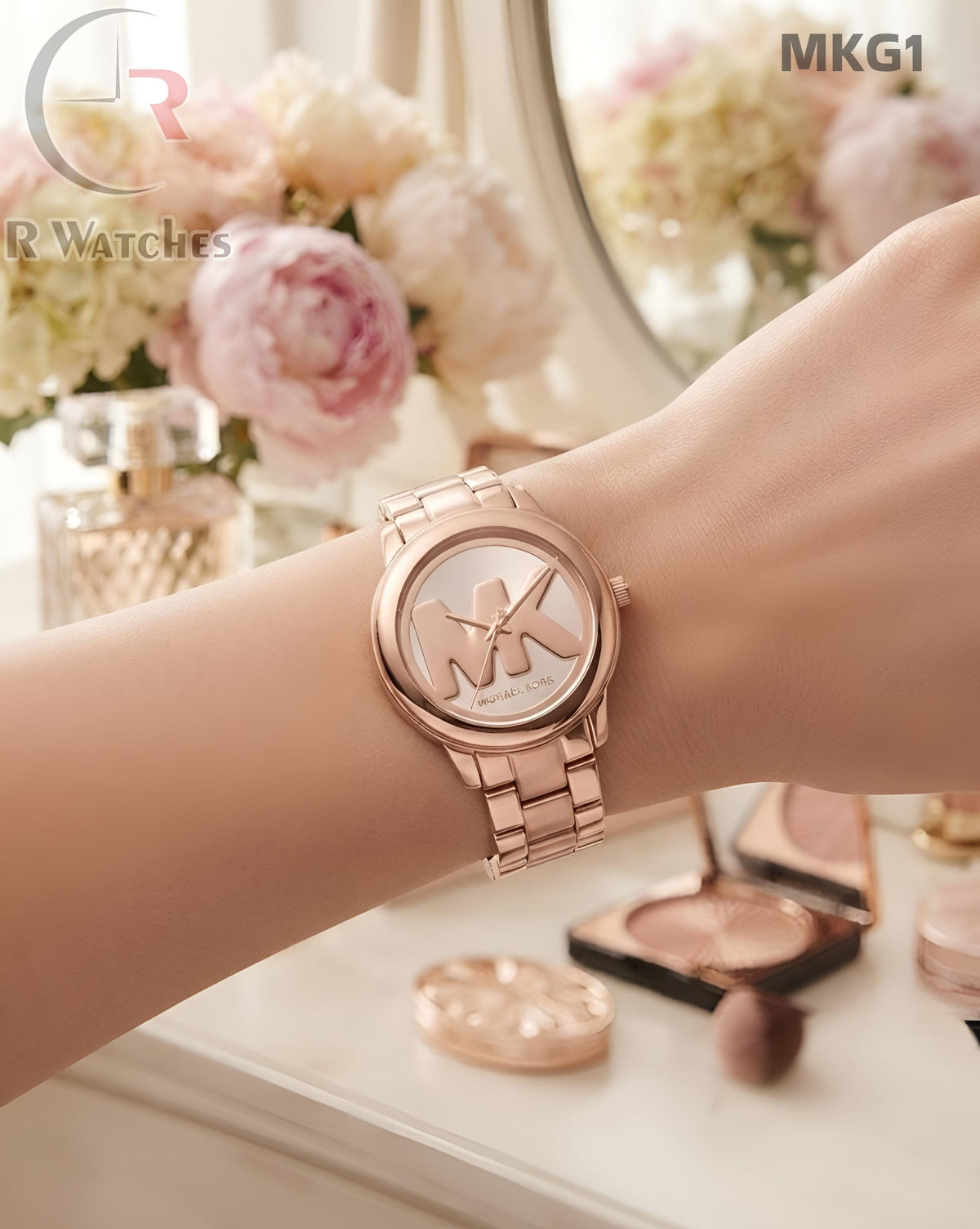 (OS)🖤⭐ MK Girls Rose Gold White (MKG1)