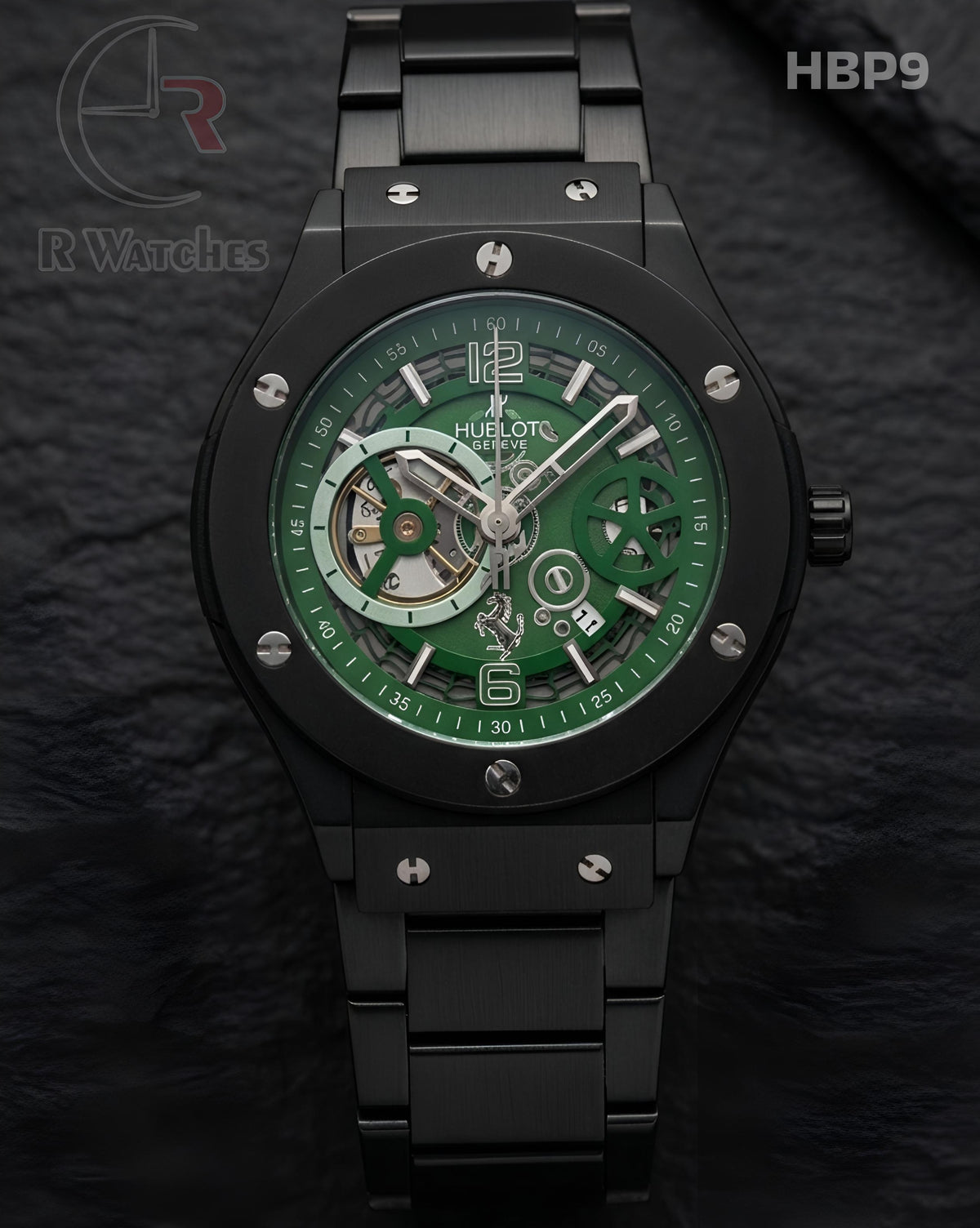(OS)🖤⭐ Hublot Machinery Black Green (HBP9)