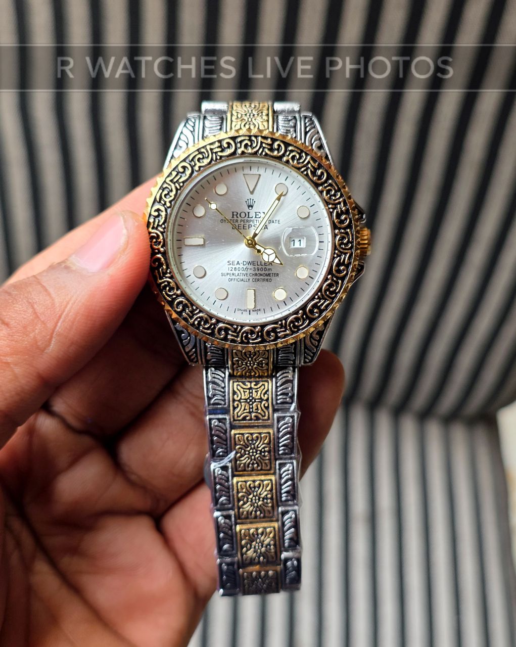 (SS)📷⭐ Rolex Rajwadi dual tone white (RXP55)